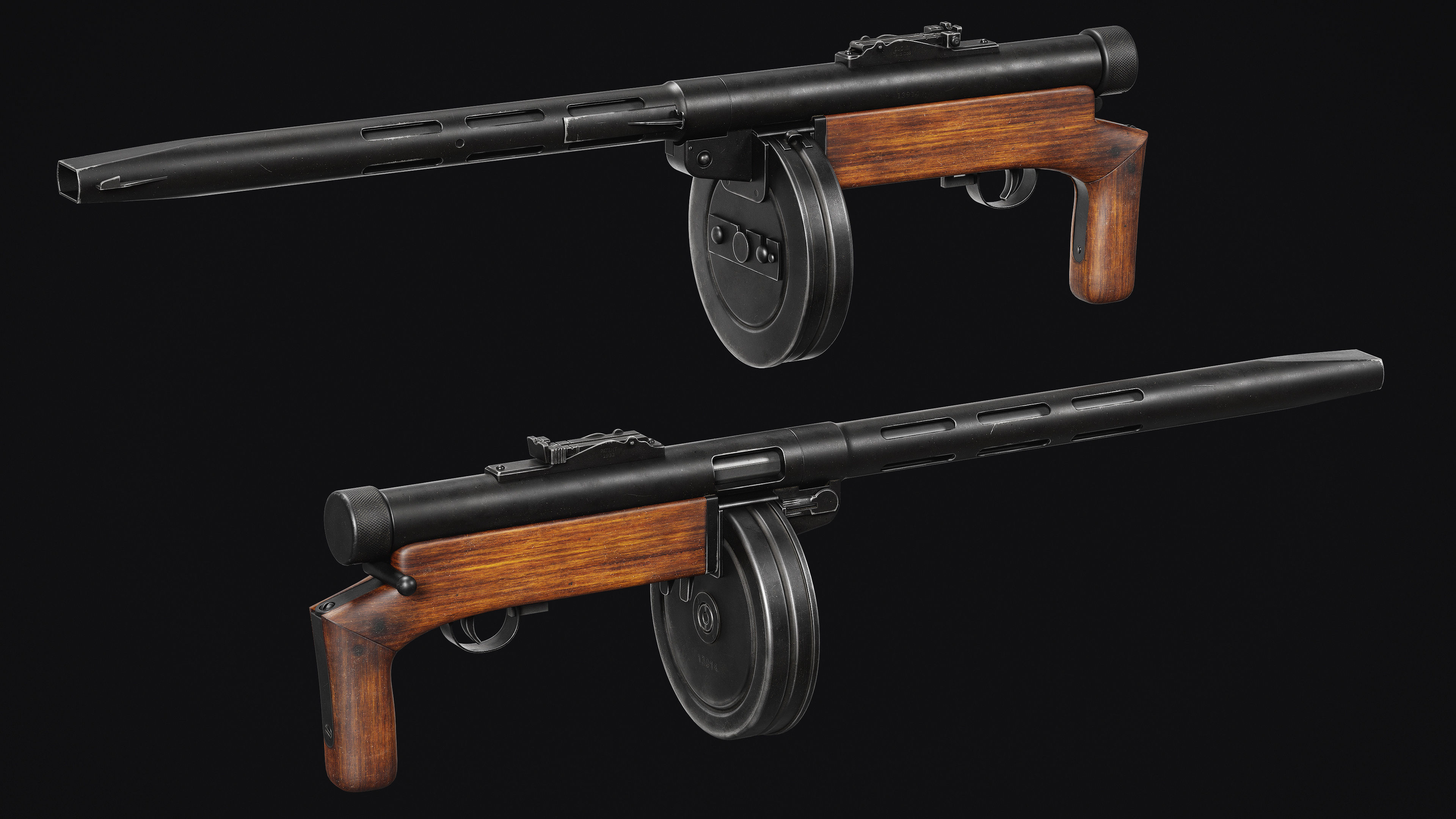 Suomi KP-31 Low-poly 3D model_3