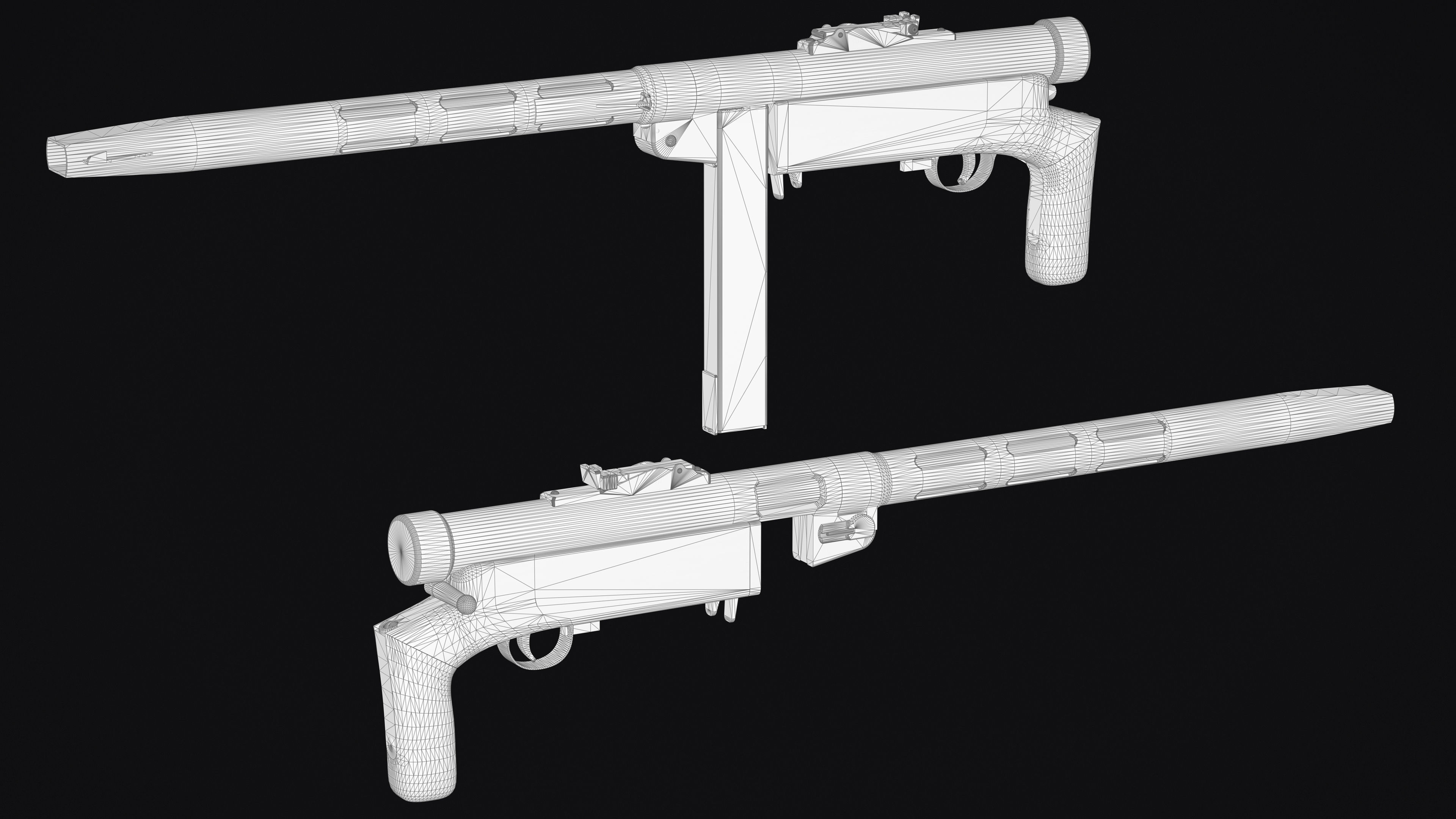 Suomi KP-31 Low-poly 3D model_8