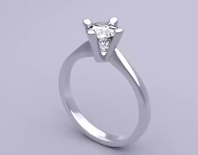 Diamond engagement solitaire ring