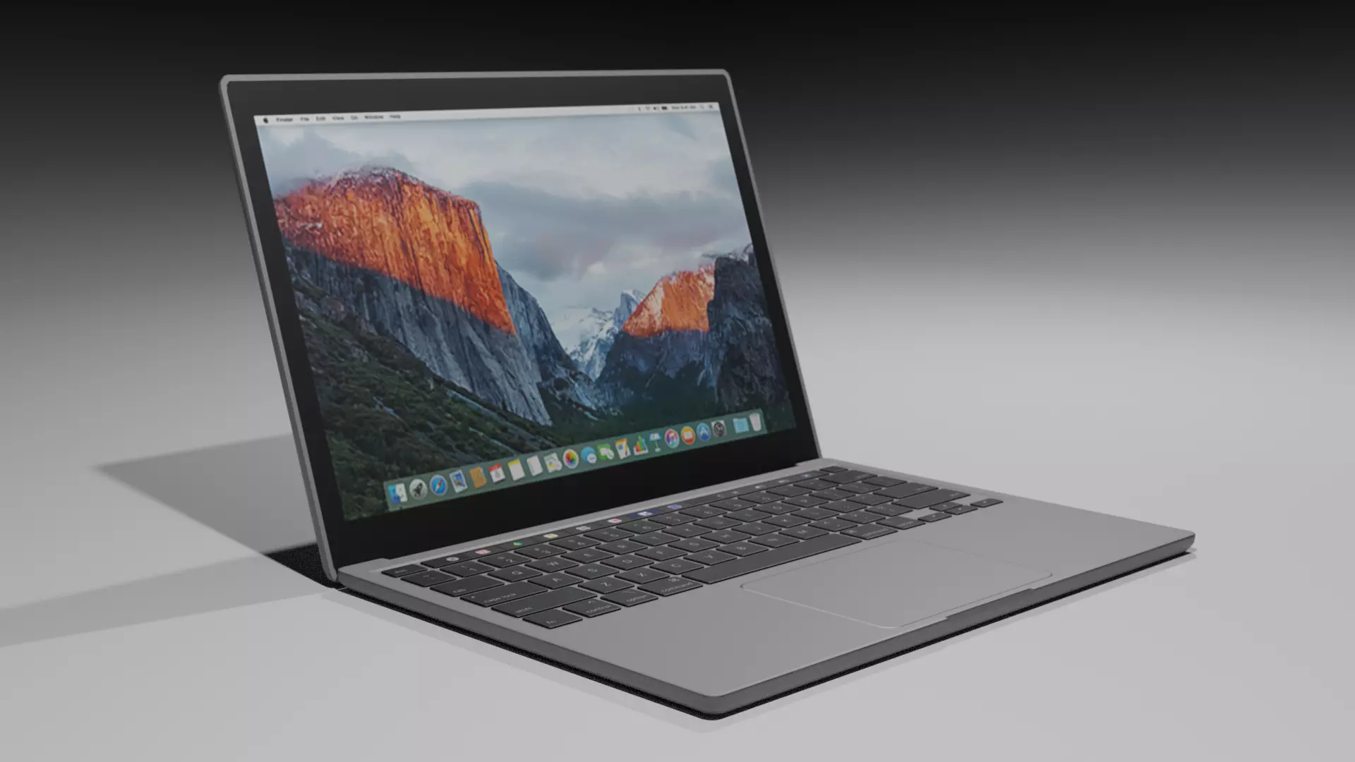 MacBook laptop Computer Free low-poly 3D model