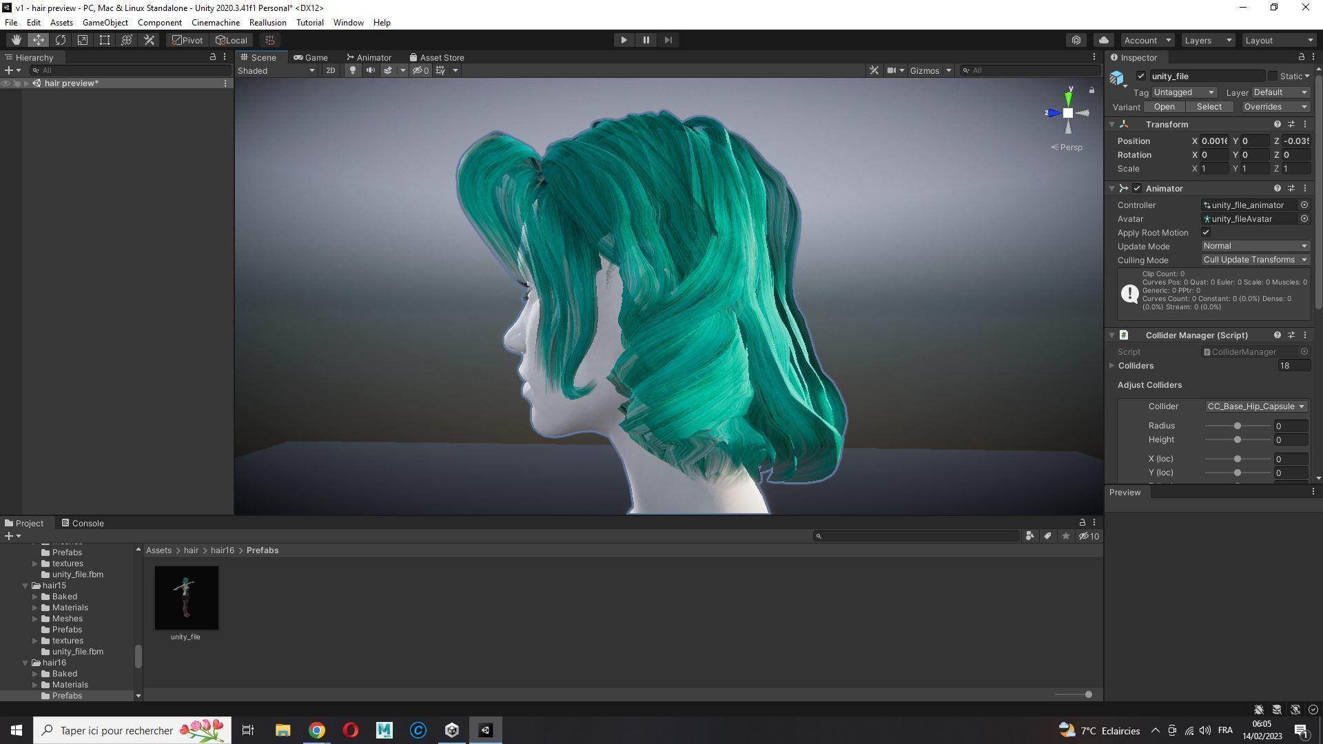 Realistic Female short hair Low-poly 3D model_24