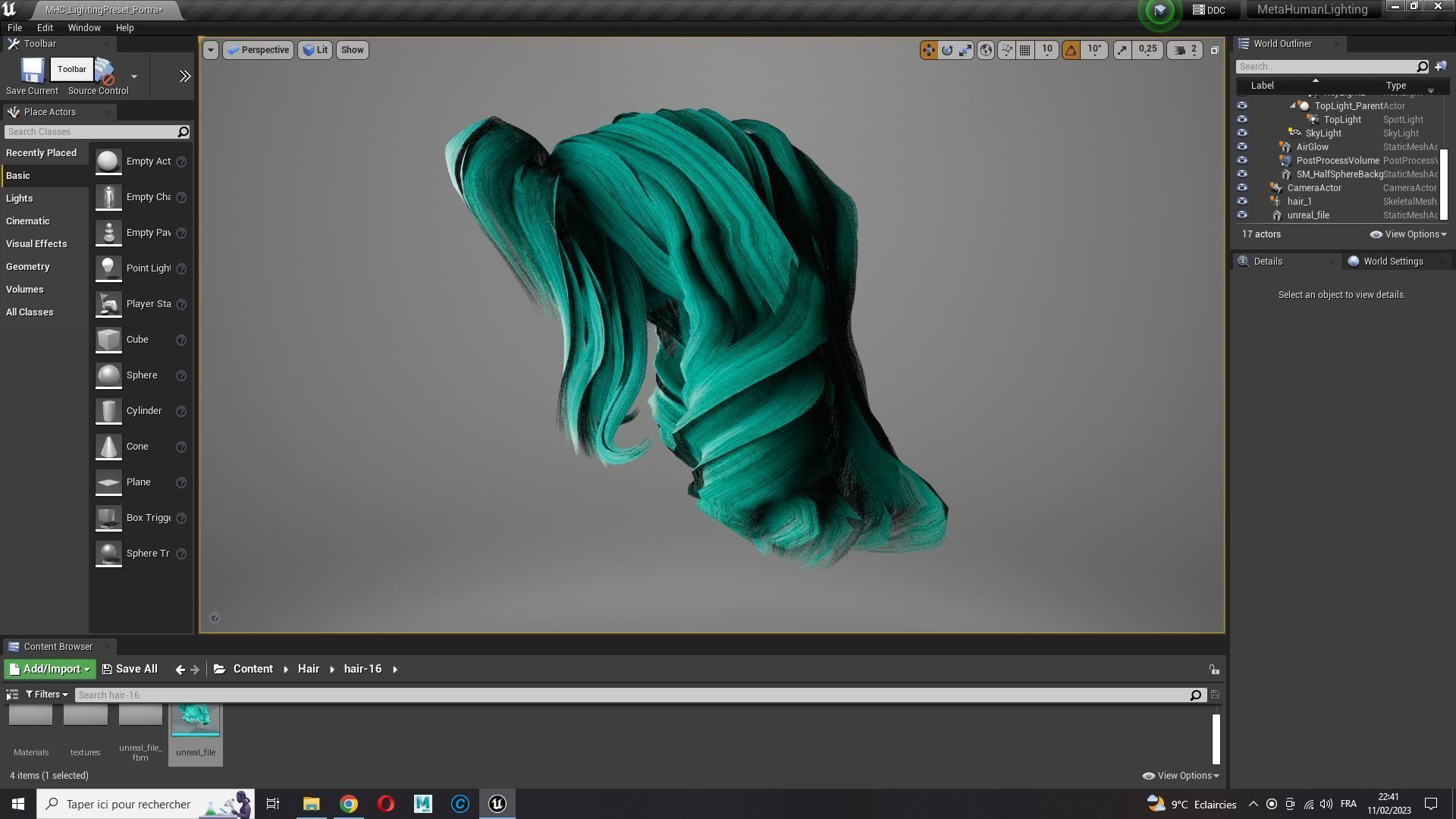 Realistic Female short hair Low-poly 3D model_20