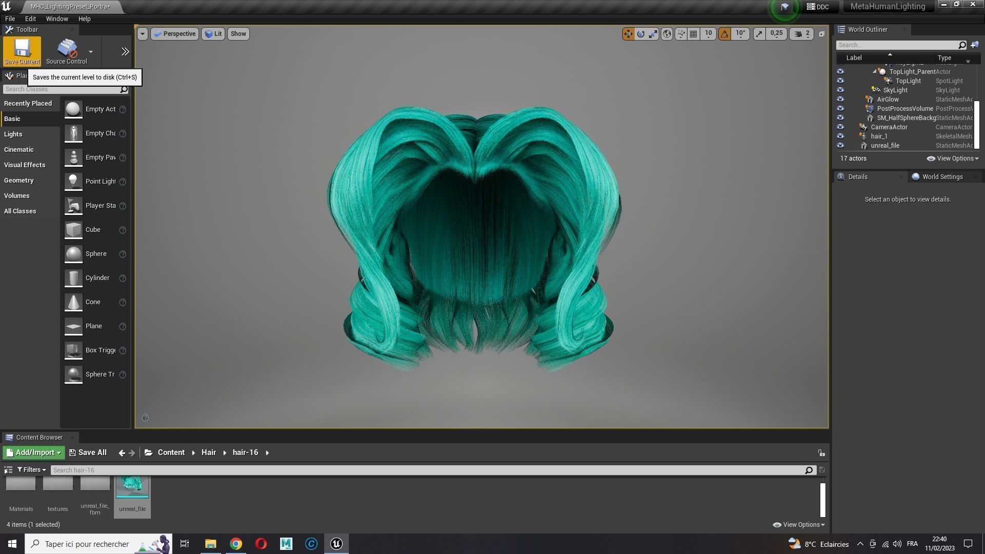 Realistic Female short hair Low-poly 3D model_19