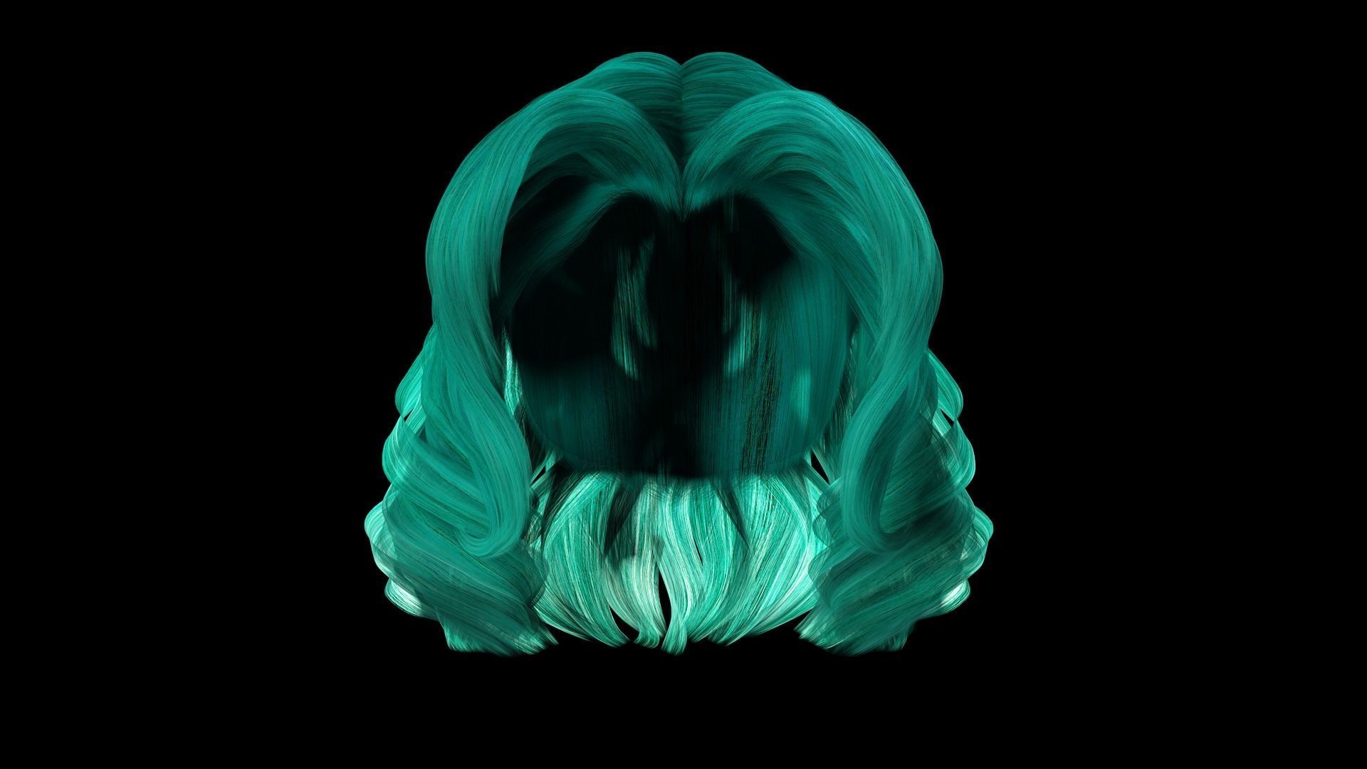 Realistic Female short hair Low-poly 3D model_6