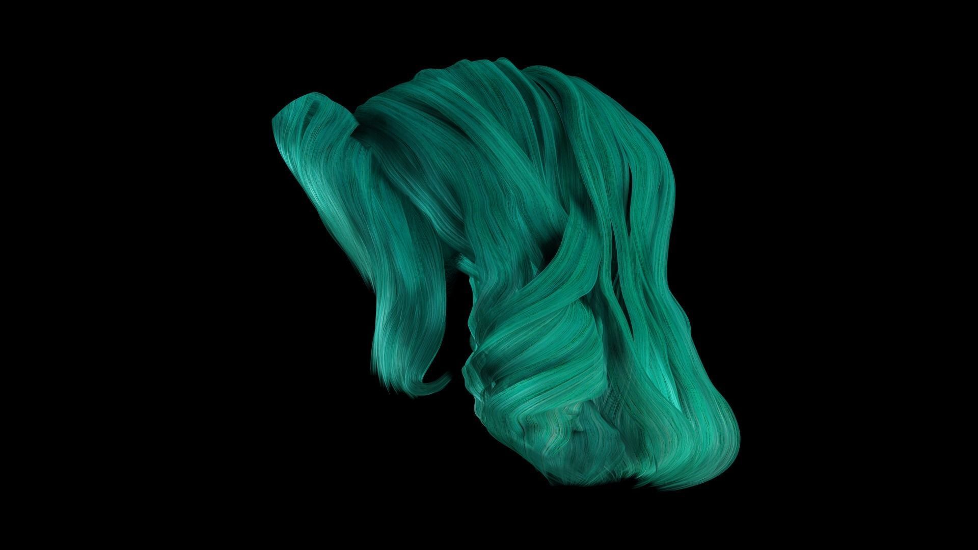 Realistic Female short hair Low-poly 3D model_8