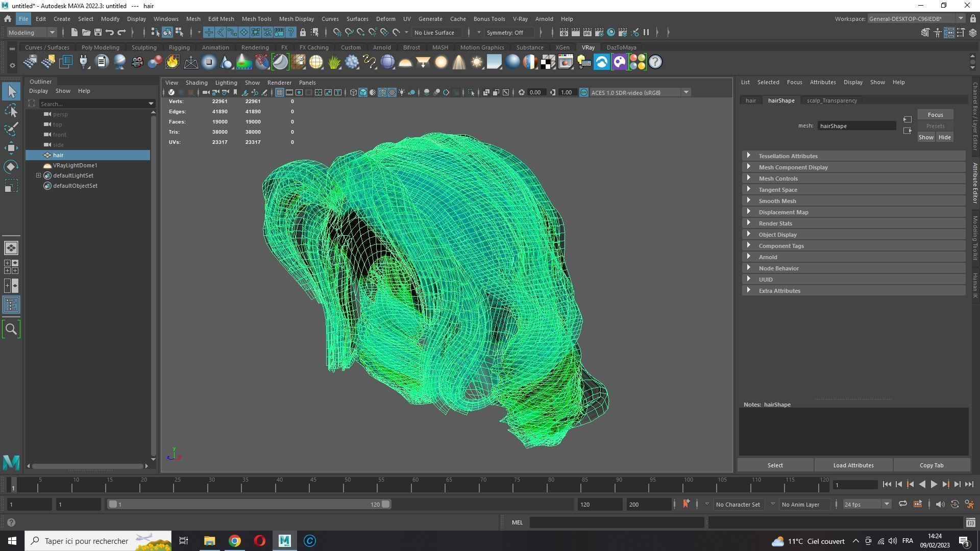 Realistic Female short hair Low-poly 3D model_21