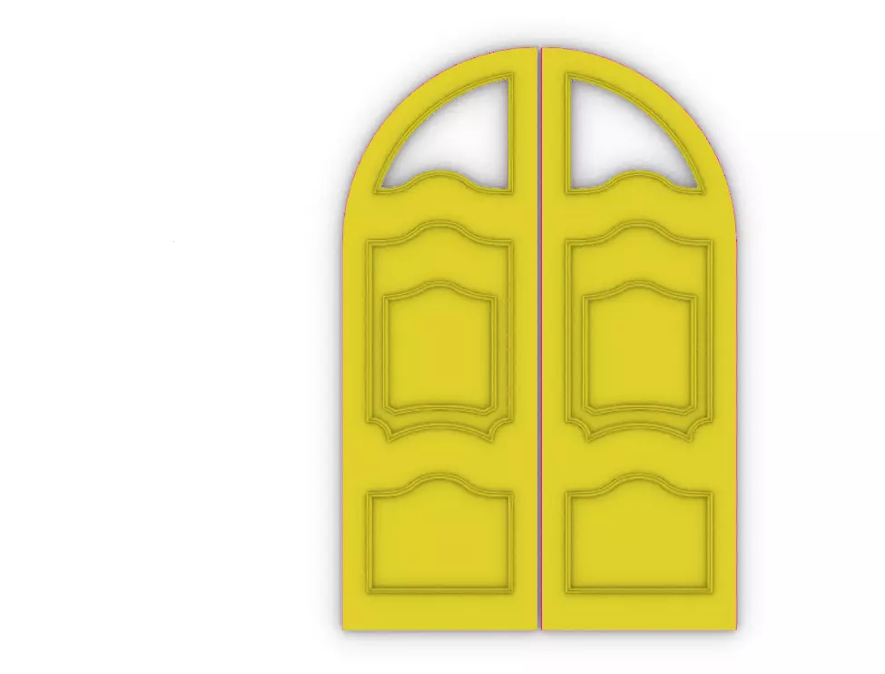 3 d door modling 3D model_0