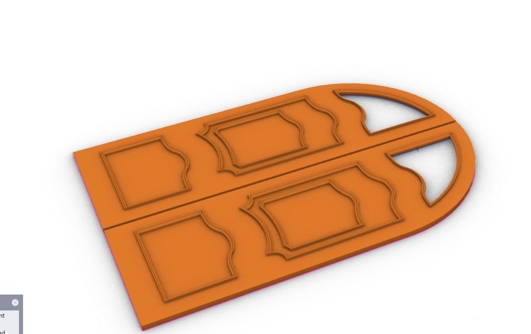 3 d door modling 3D model_3