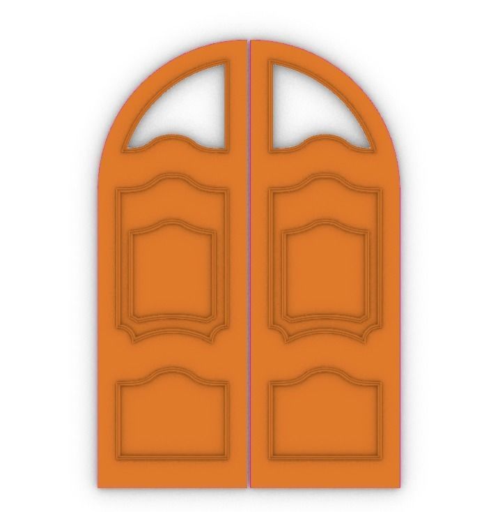 3 d door modling 3D model_2
