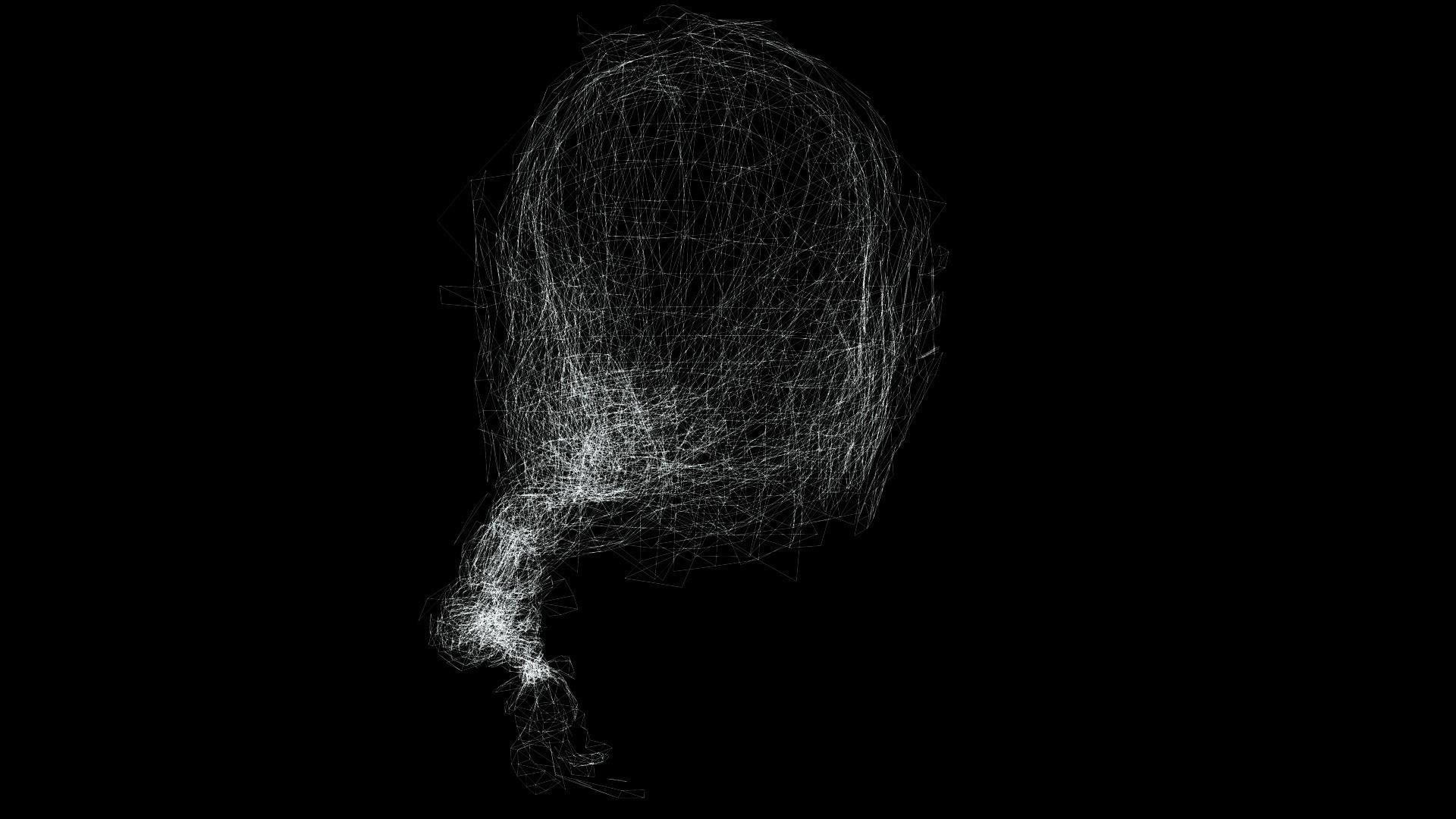 Realistic Female hair braid side Low-poly 3D model_3