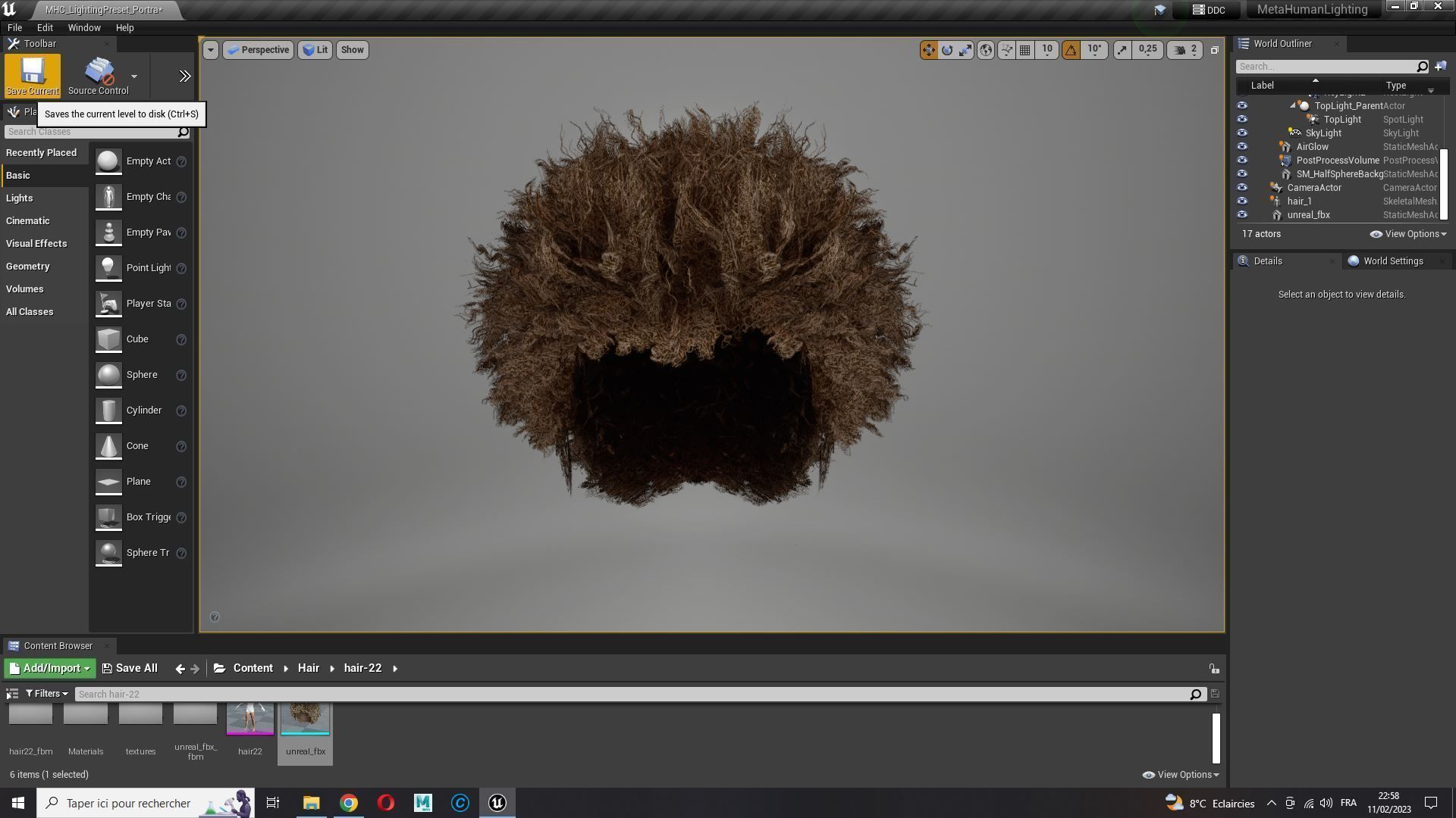 Realistic Hair afro Low-poly 3D model_21