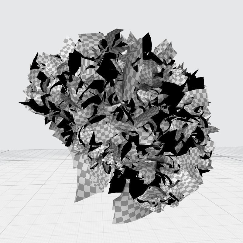 Realistic Hair afro Low-poly 3D model_28