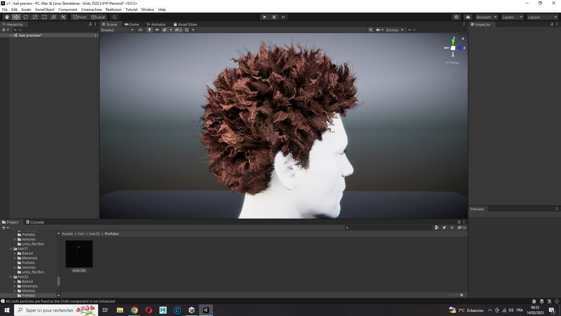 Realistic Hair afro Low-poly 3D model_25