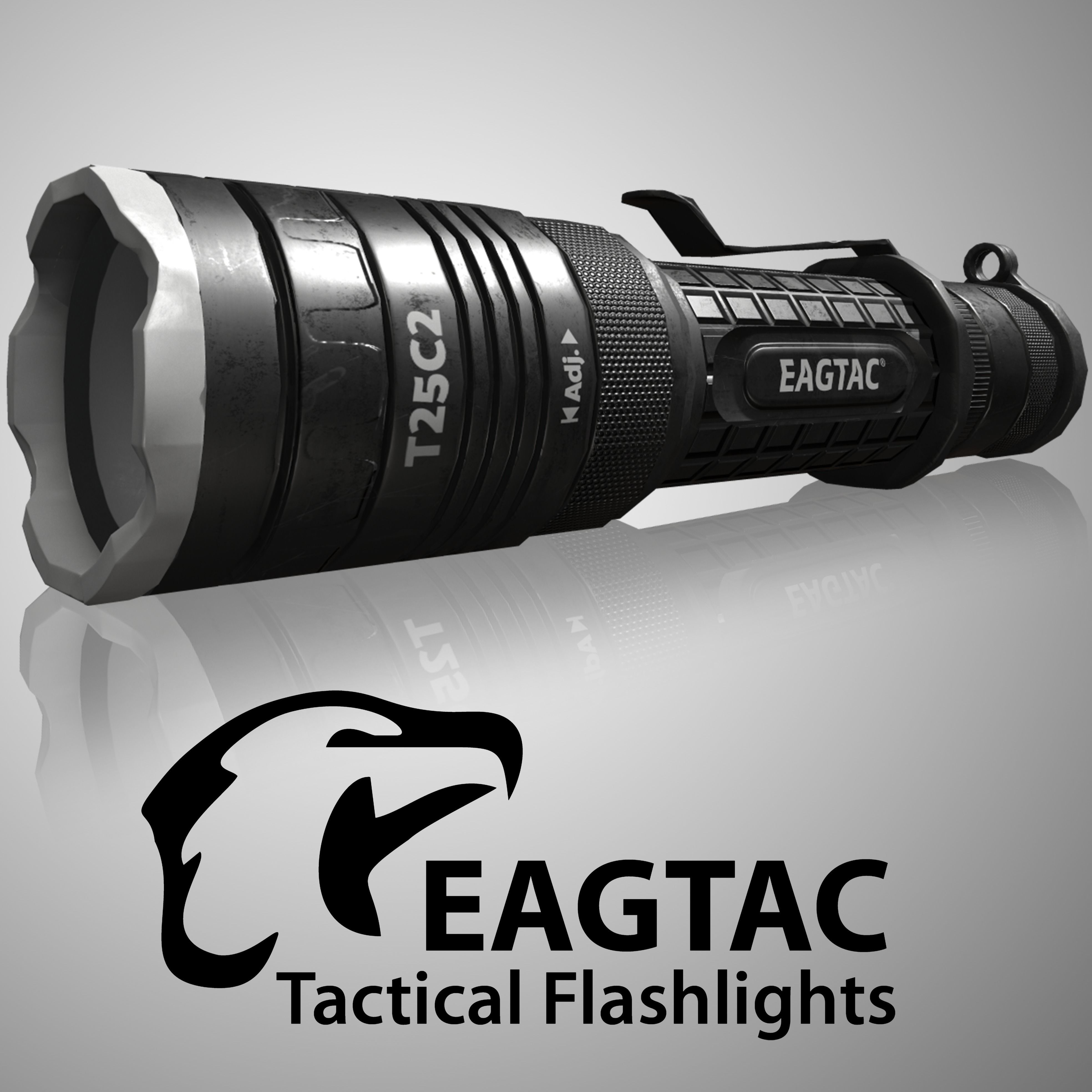Military flashlight - Game Ready 4K Low-poly 3D model_4
