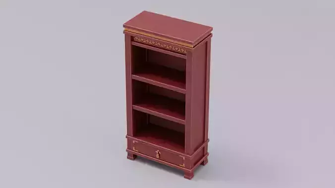 Chinese Trade Furniture Kit - 02 BookCase B Low-poly 3D model
