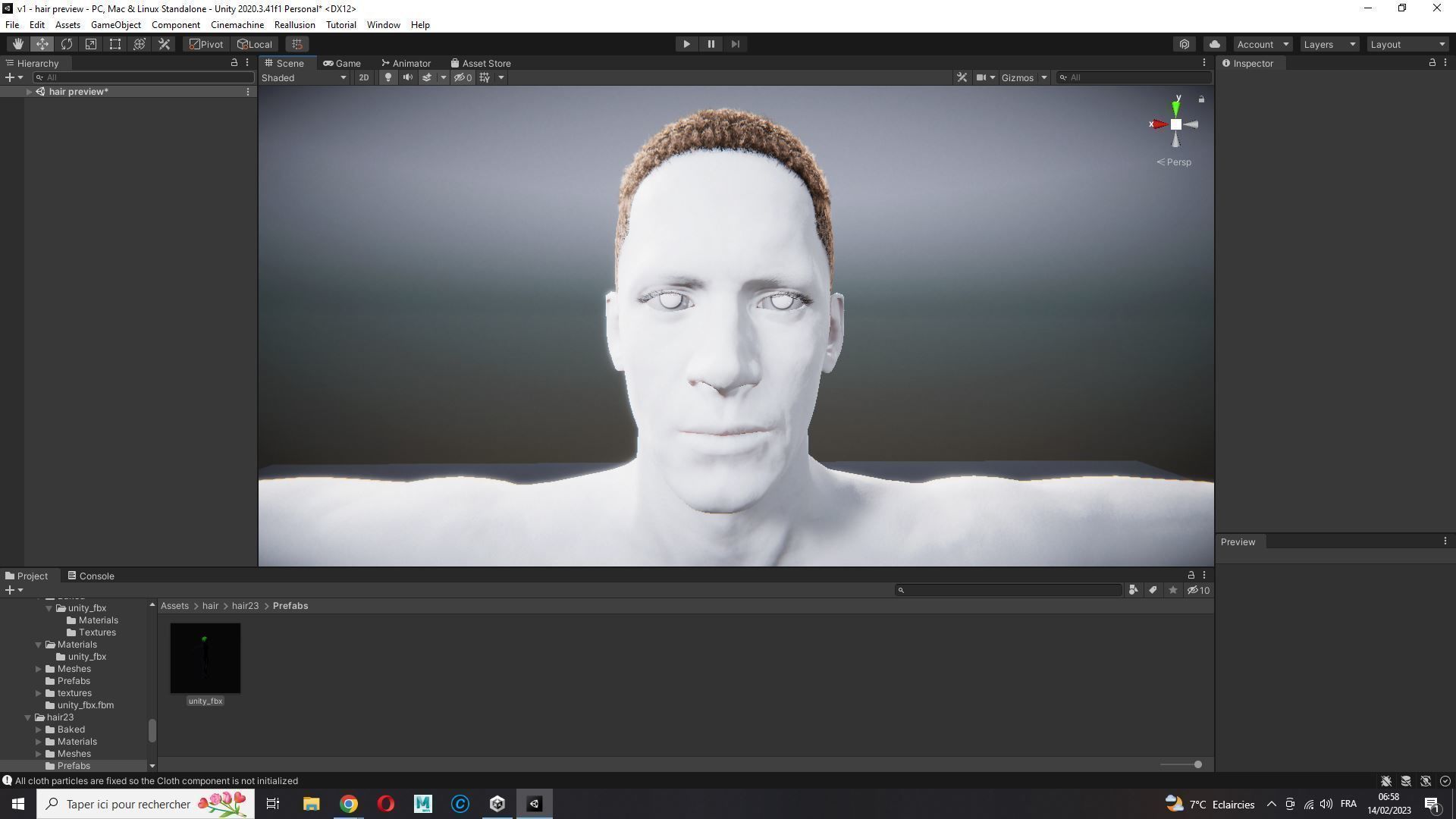 Realistic Hair male Low-poly 3D model_26
