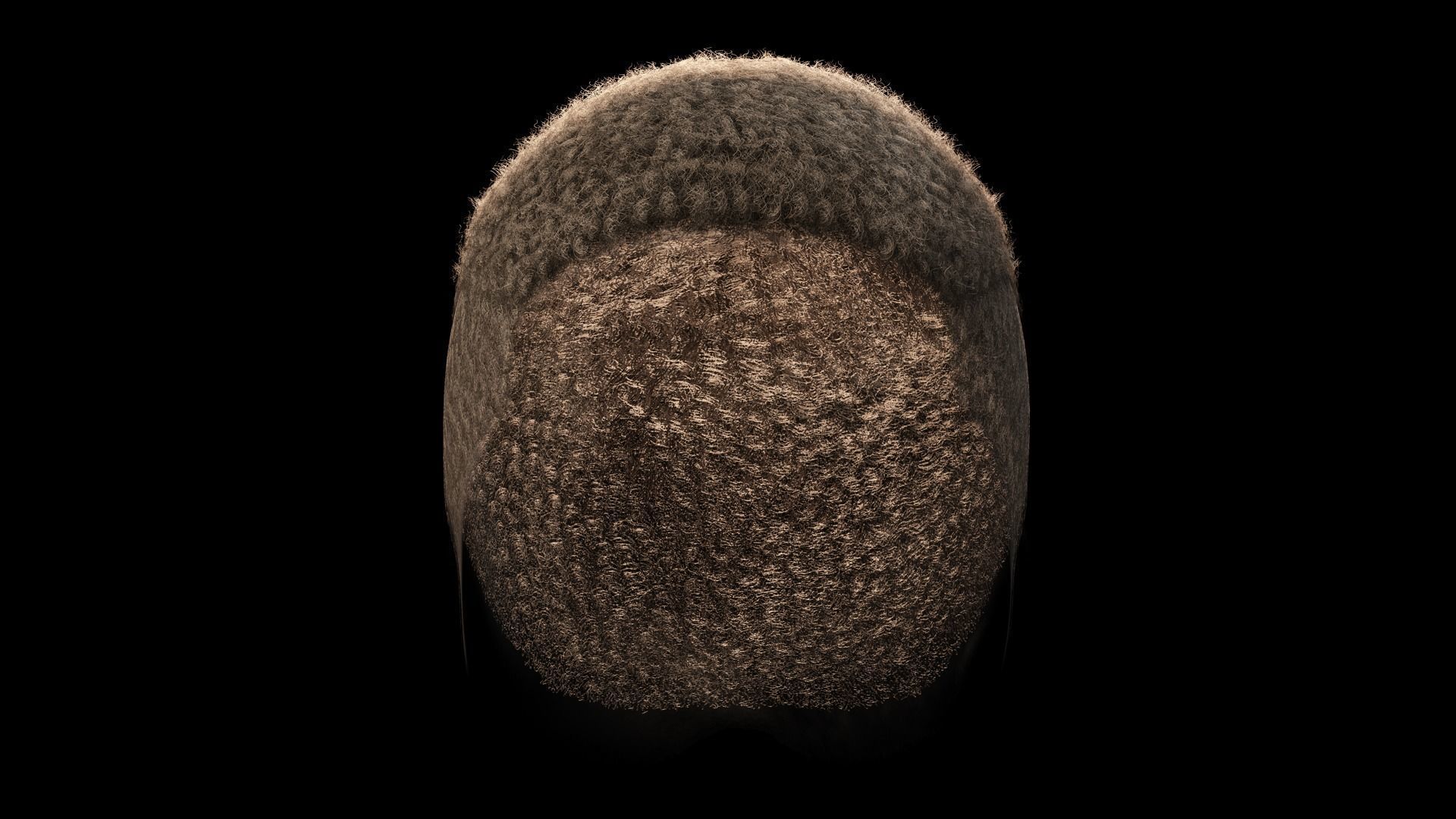 Realistic Hair male Low-poly 3D model_7