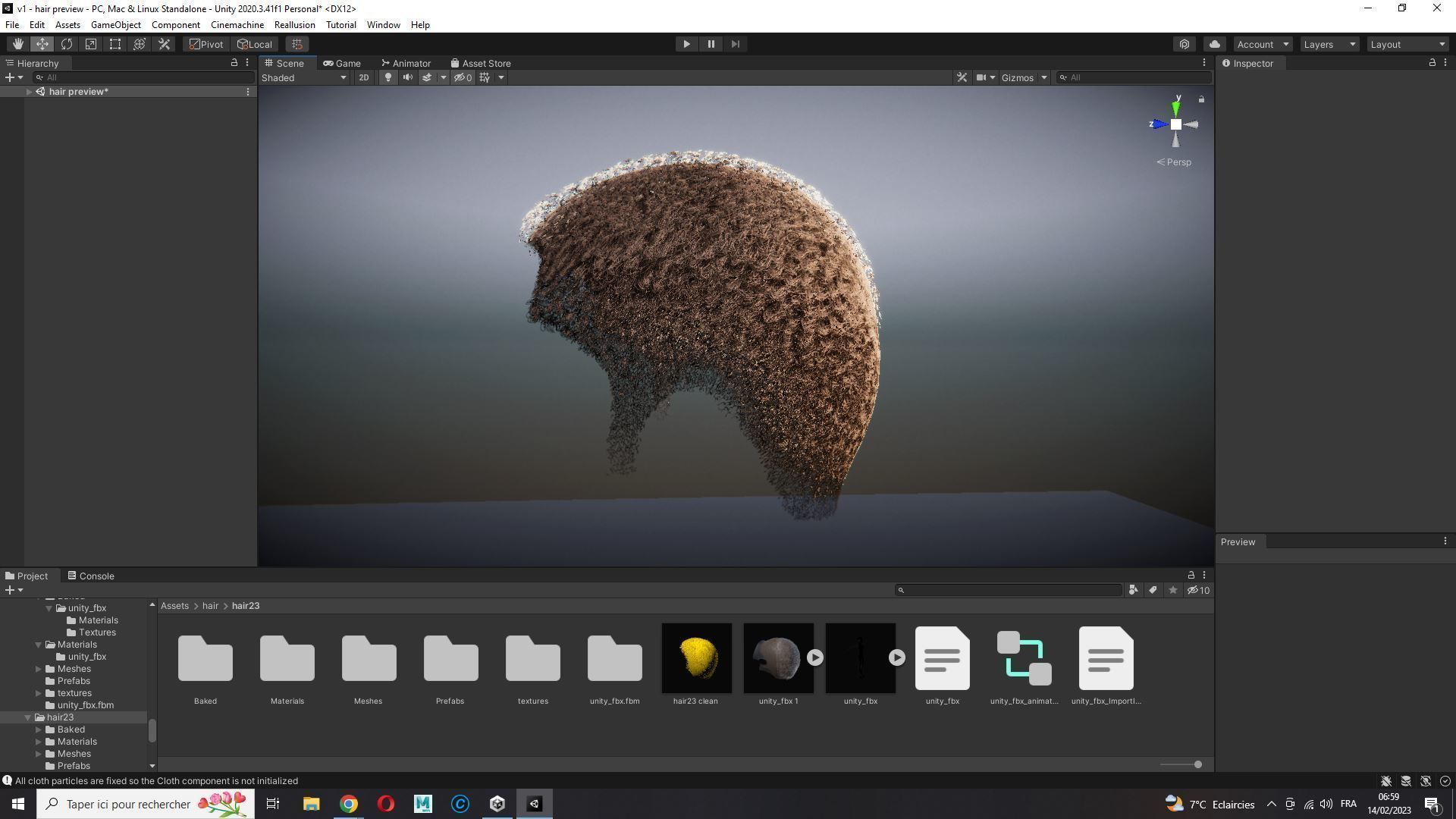 Realistic Hair male Low-poly 3D model_27