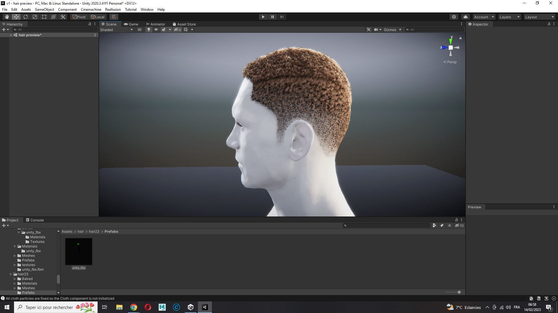 Realistic Hair male Low-poly 3D model_25
