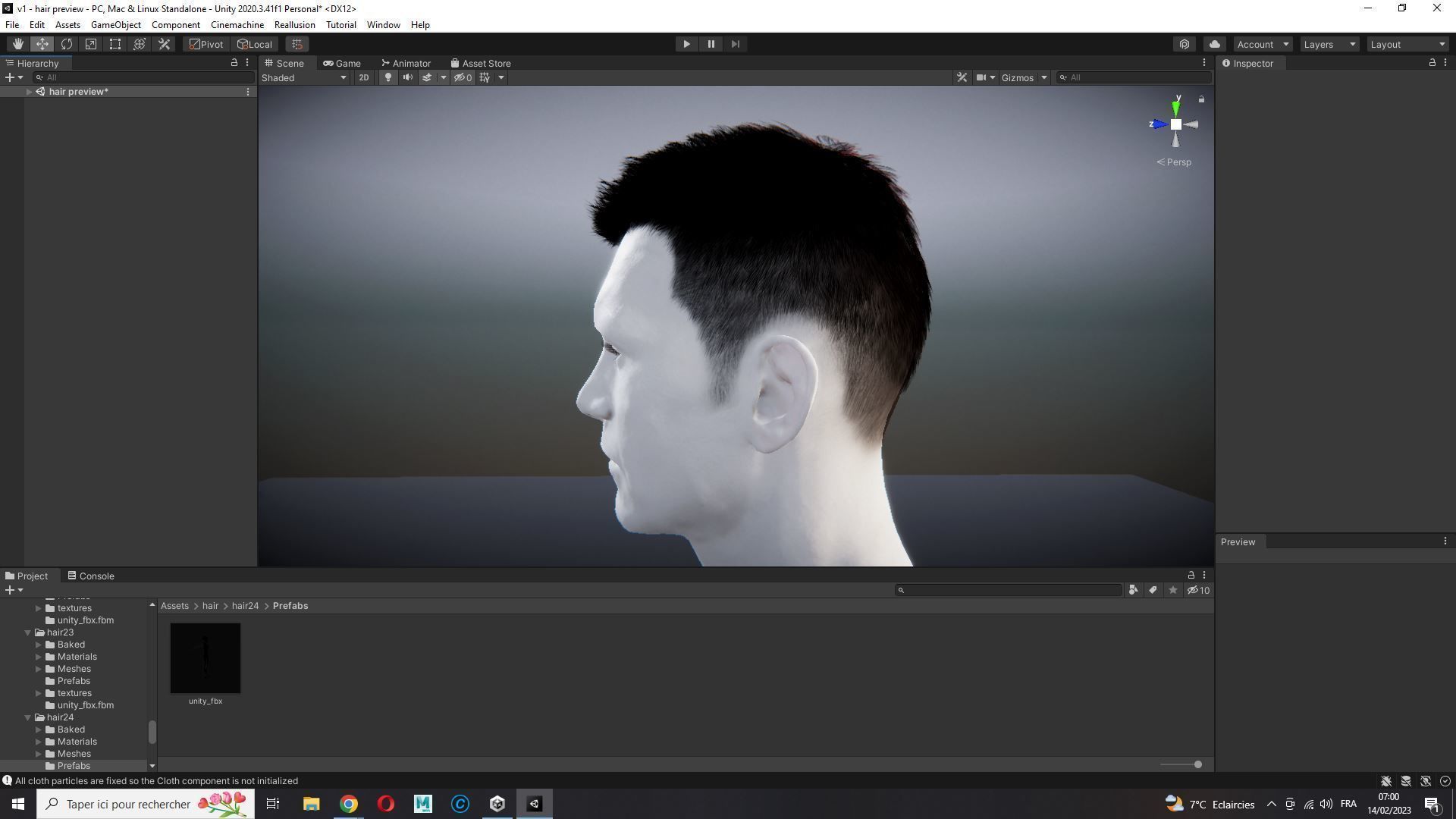 Realistic Hair hawk Low-poly 3D model_25