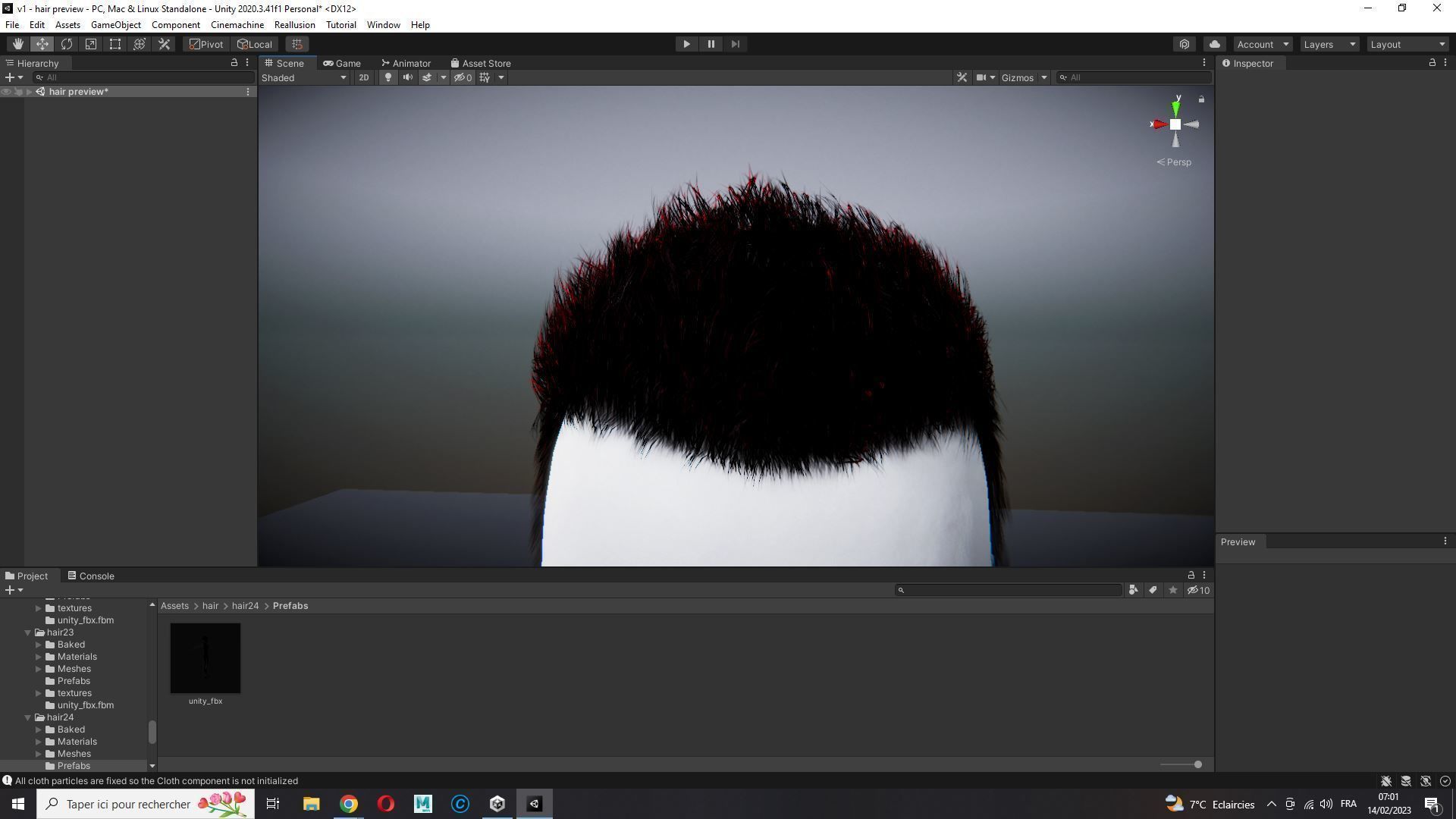 Realistic Hair hawk Low-poly 3D model_26