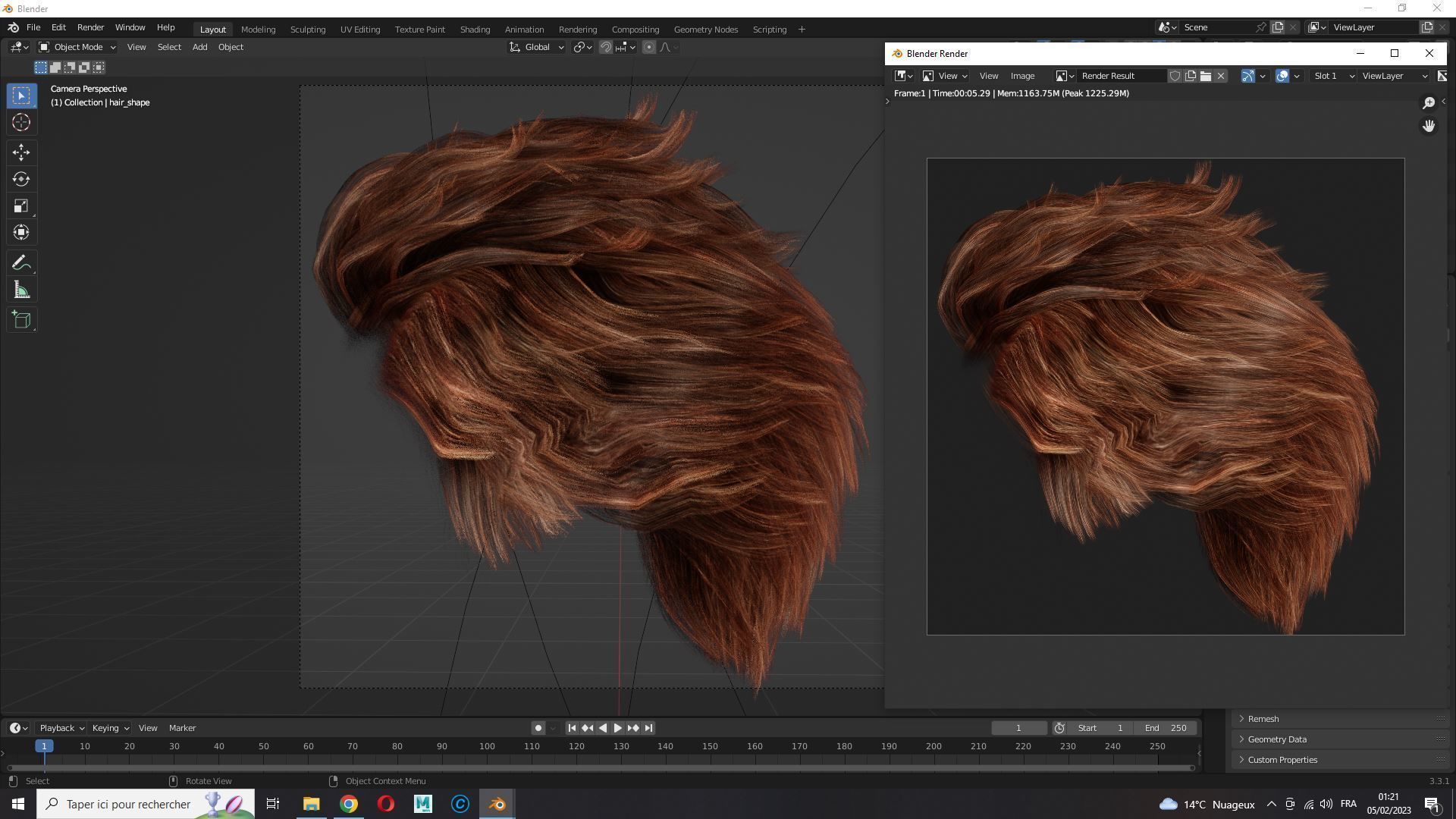 Realistic Hair man game cards  Low-poly 3D model_17