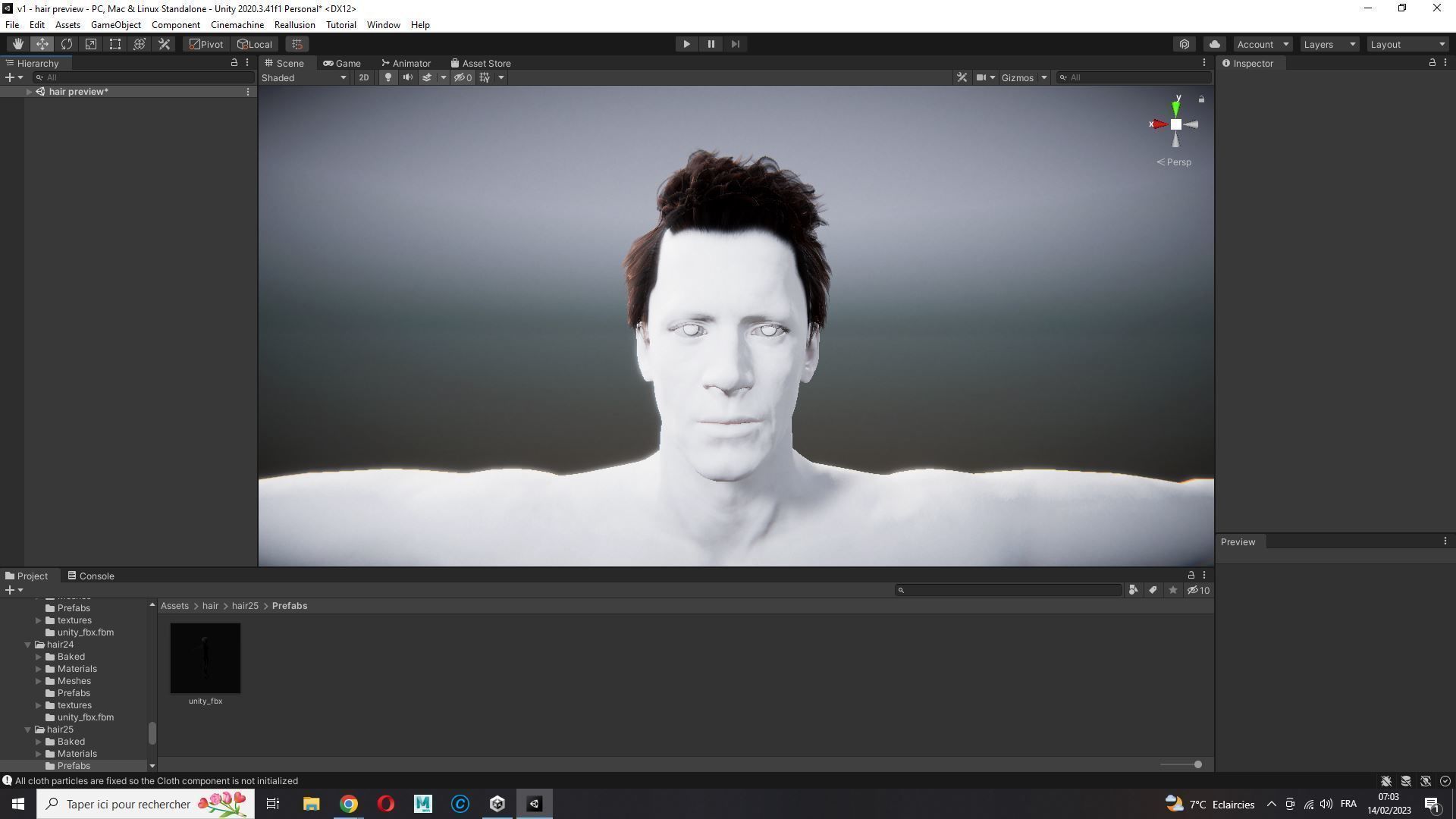 Realistic Hair man game cards  Low-poly 3D model_26