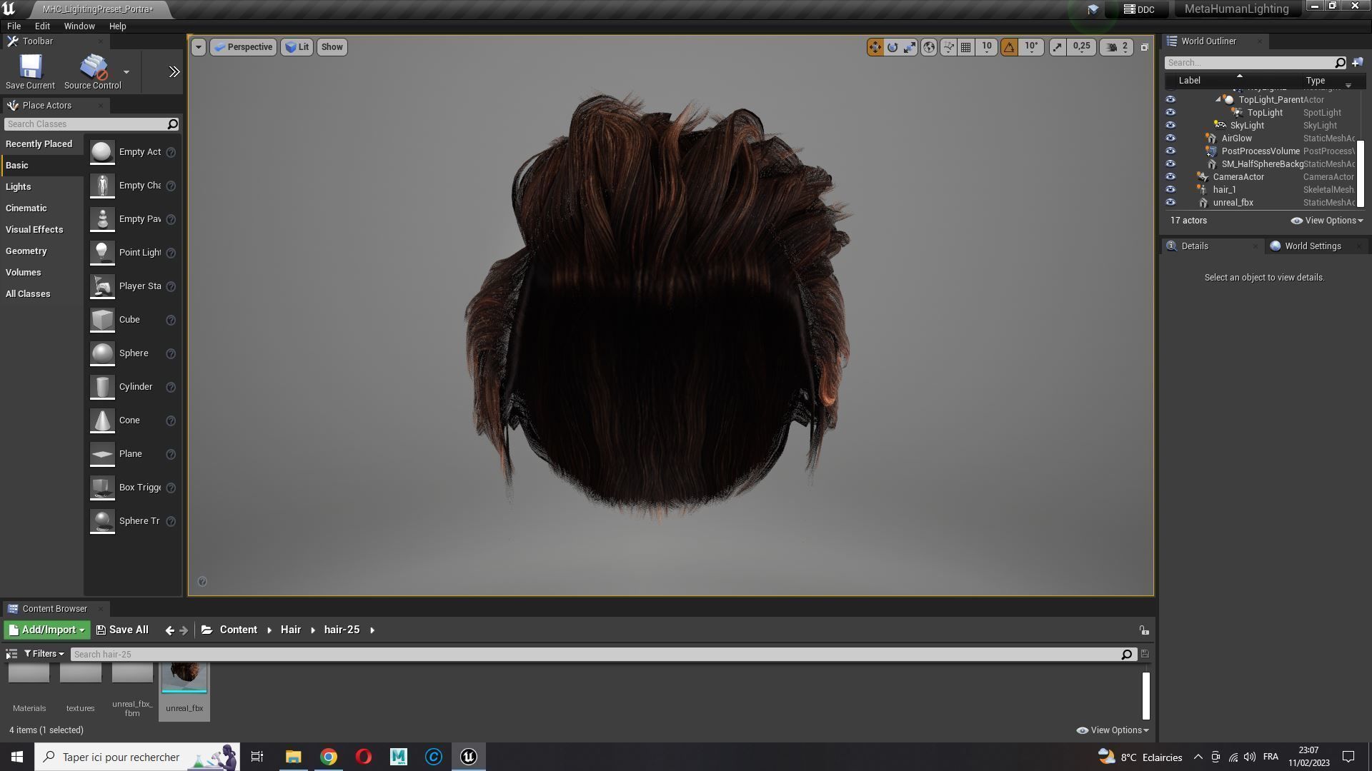 Realistic Hair man game cards  Low-poly 3D model_21