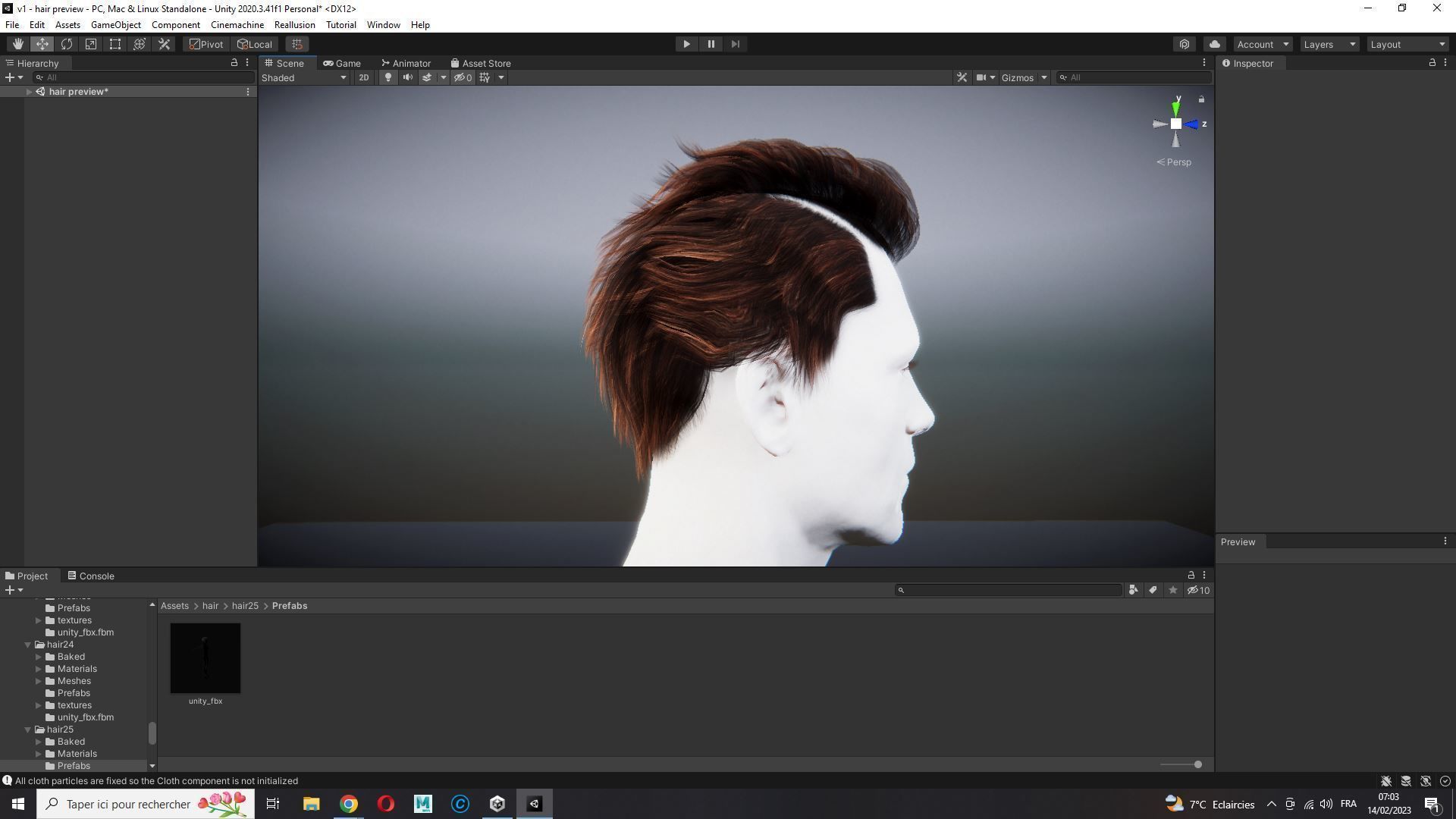 Realistic Hair man game cards  Low-poly 3D model_27