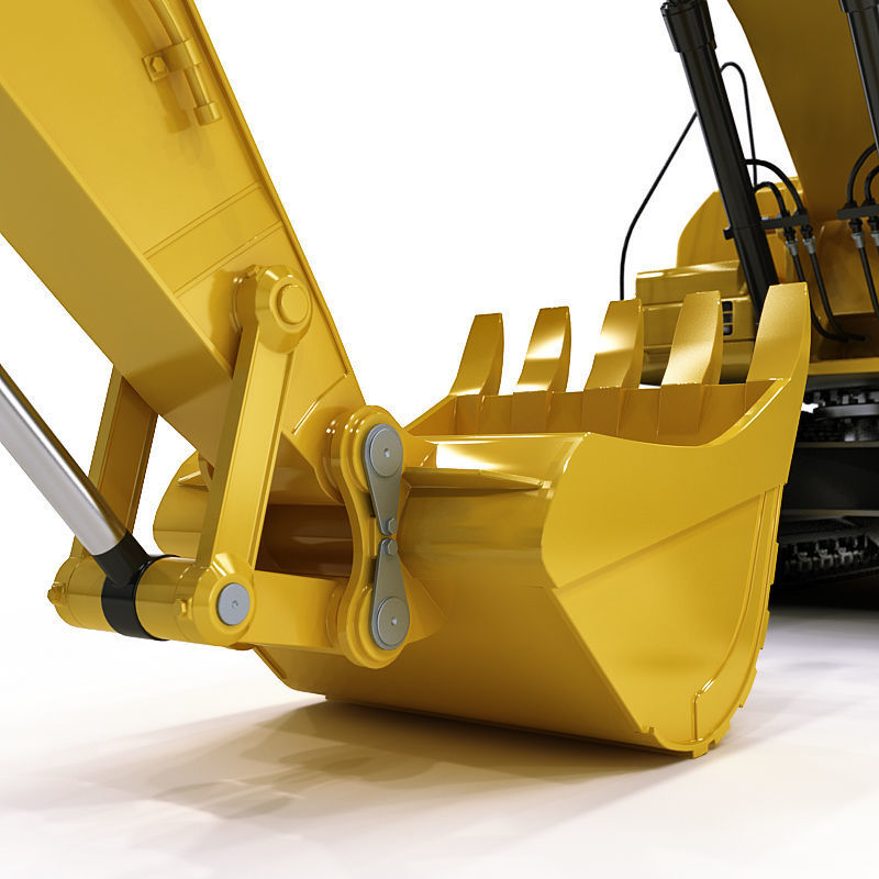 Tracked Excavator 3D model_11