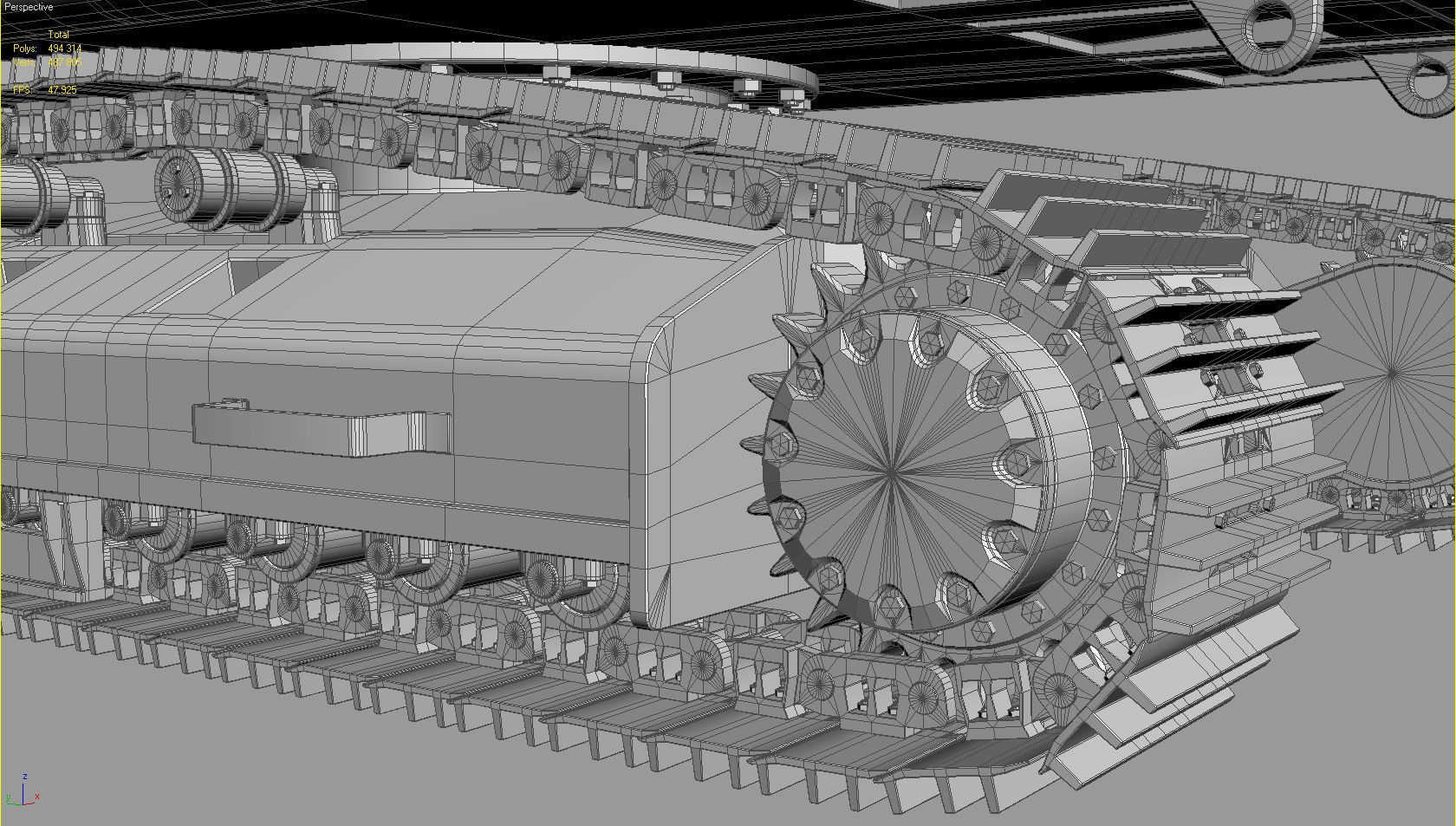 Tracked Excavator 3D model_31