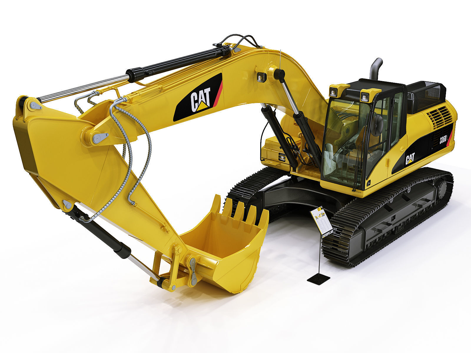 Tracked Excavator 3D model_9