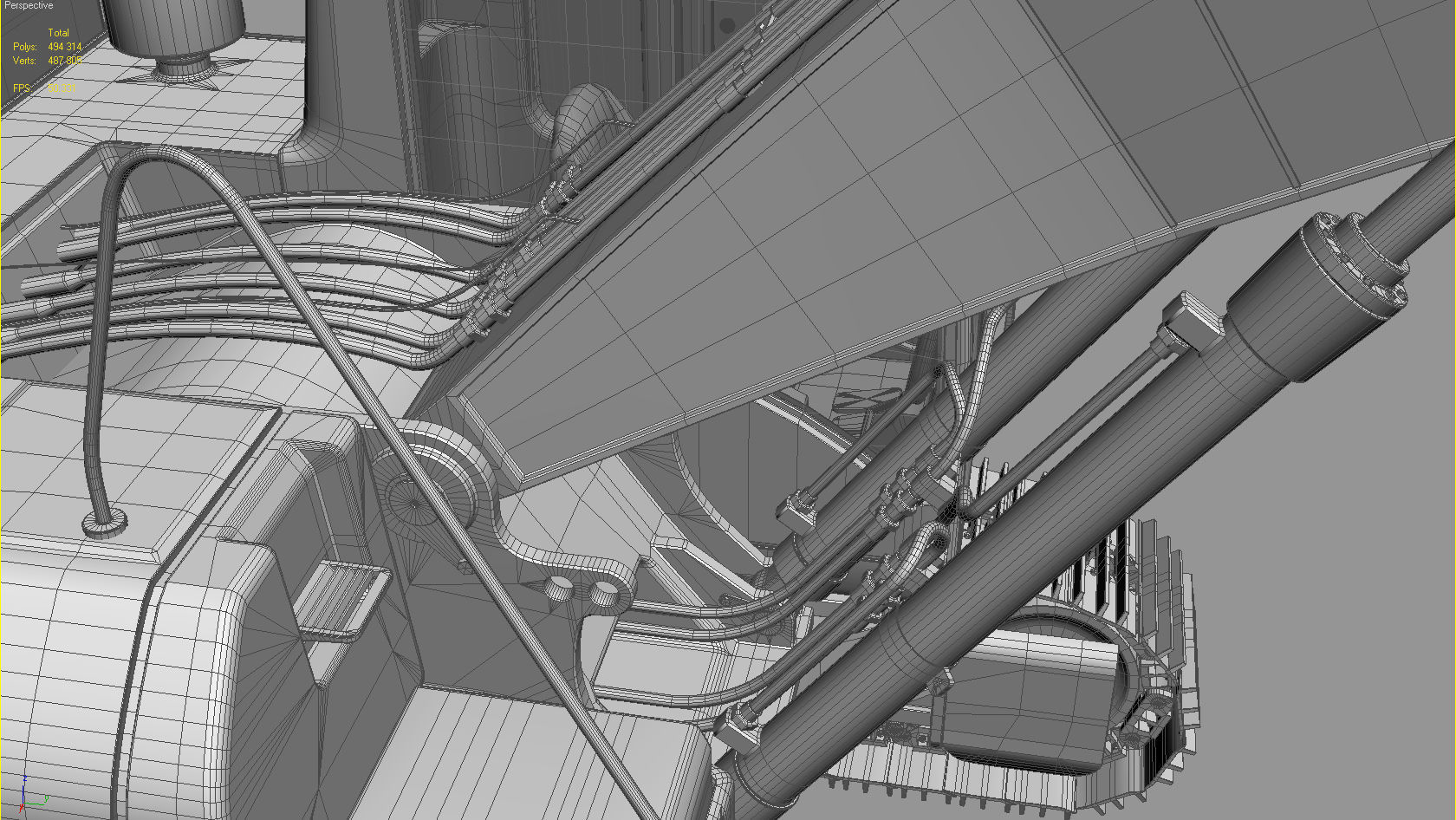 Tracked Excavator 3D model_30