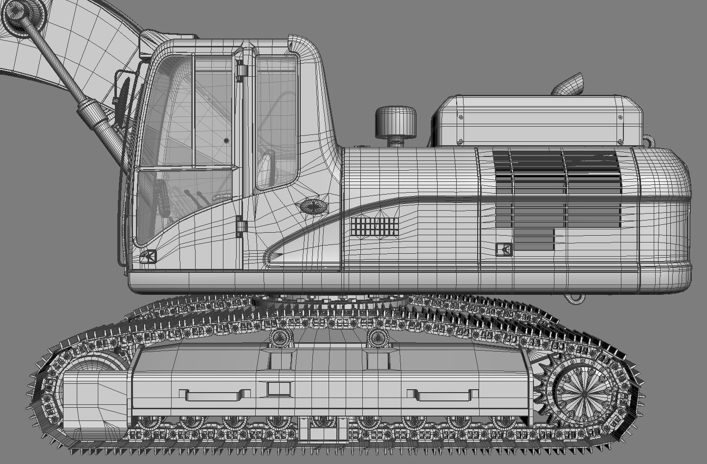 Tracked Excavator 3D model_28