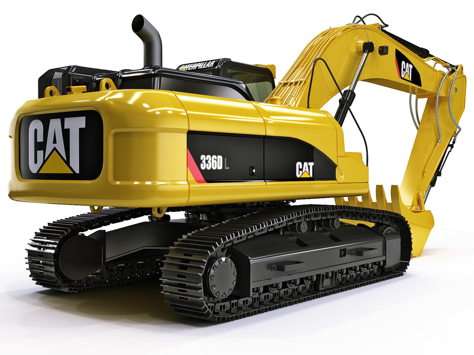 Tracked Excavator 3D model_6