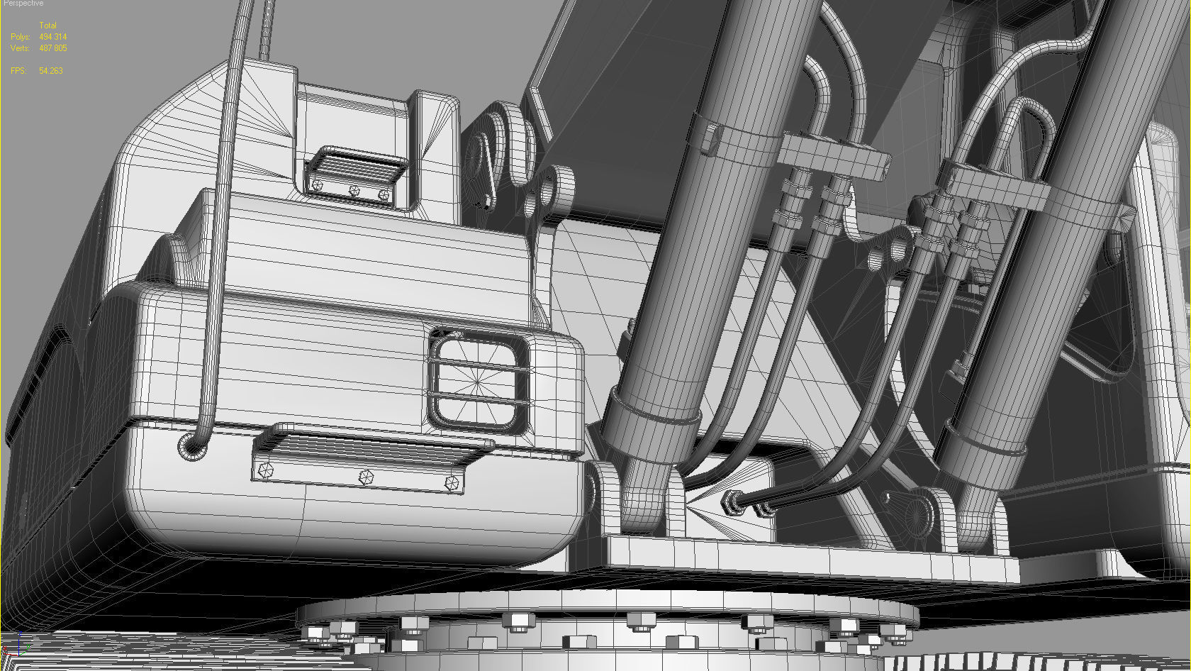 Tracked Excavator 3D model_32