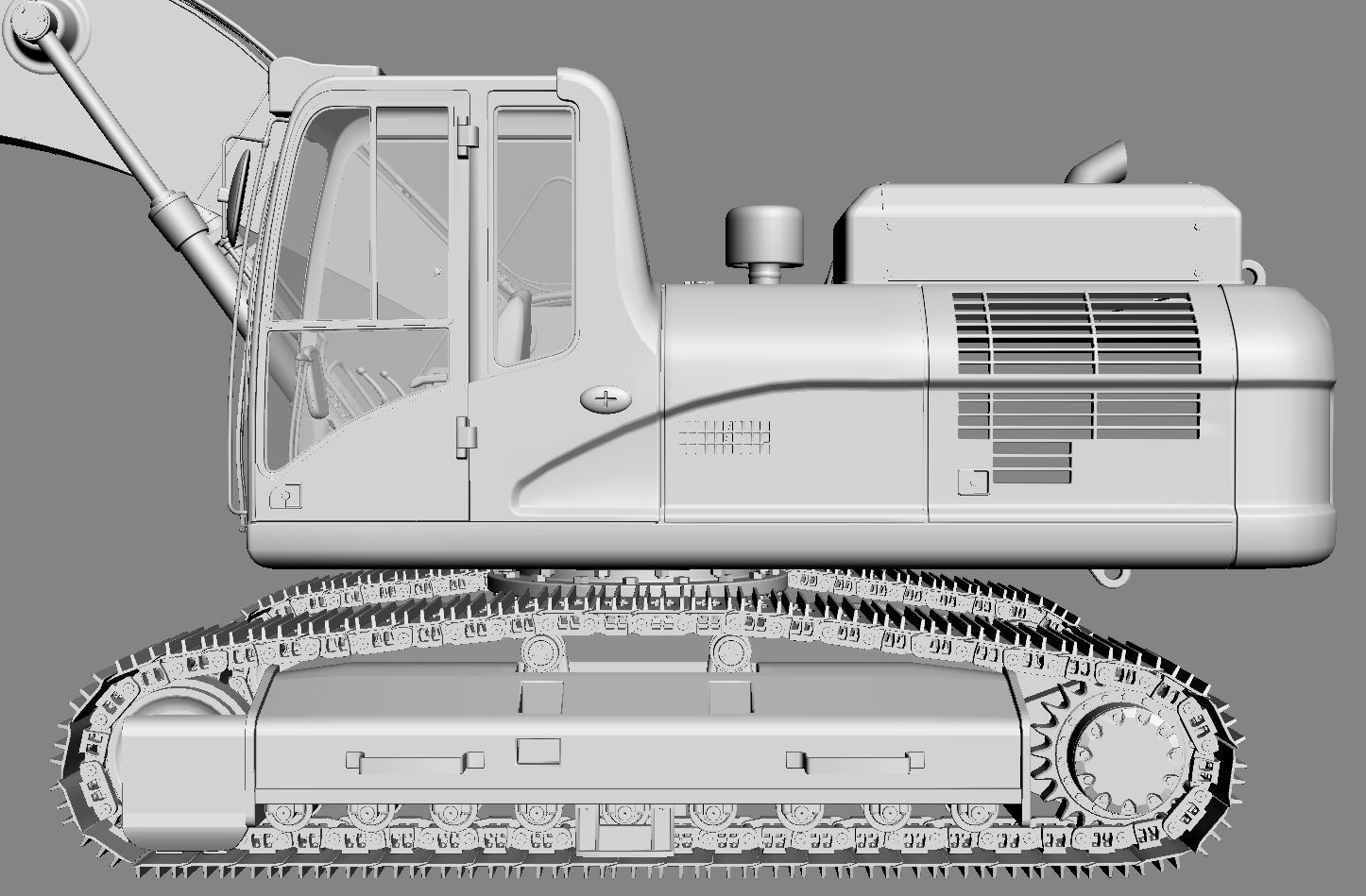 Tracked Excavator 3D model_23