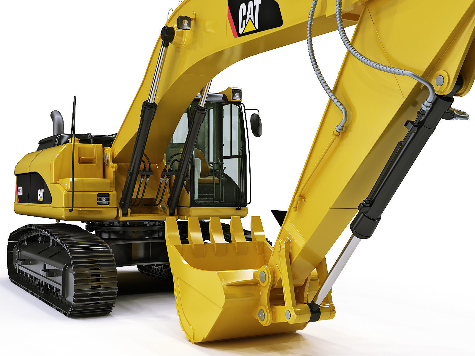Tracked Excavator 3D model_8