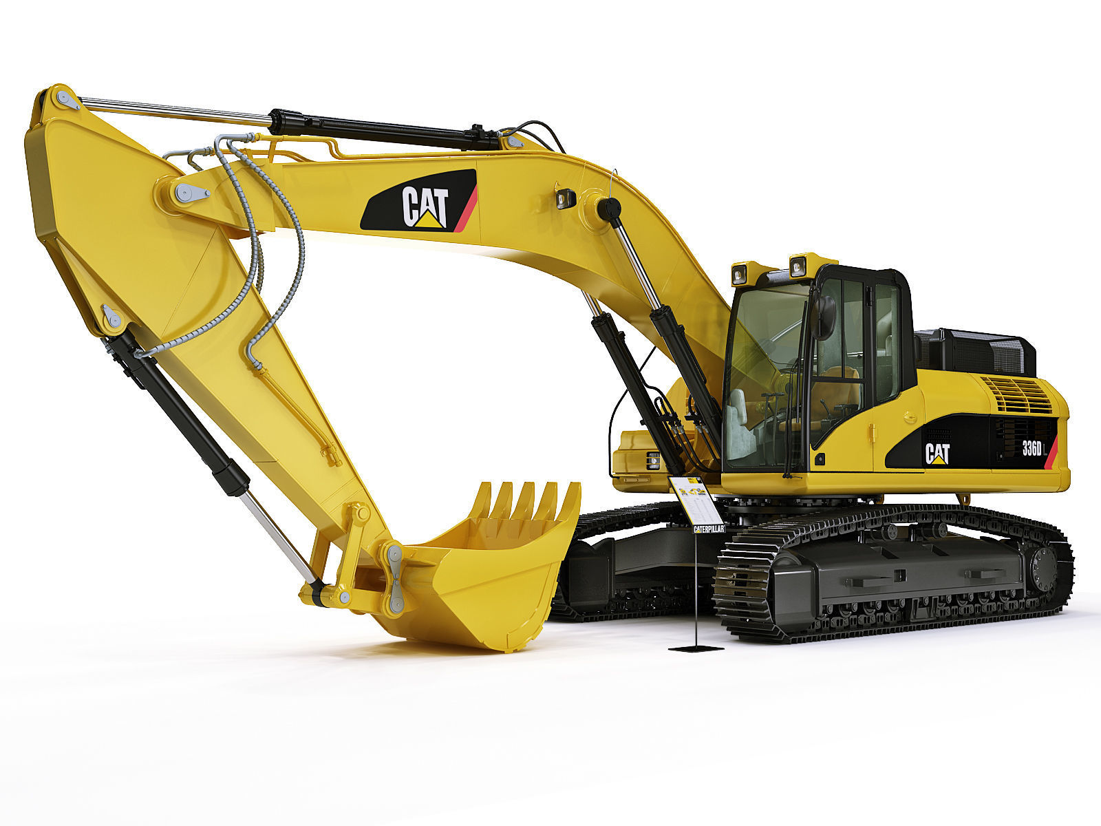 Tracked Excavator 3D model_0