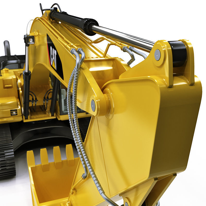 Tracked Excavator 3D model_12