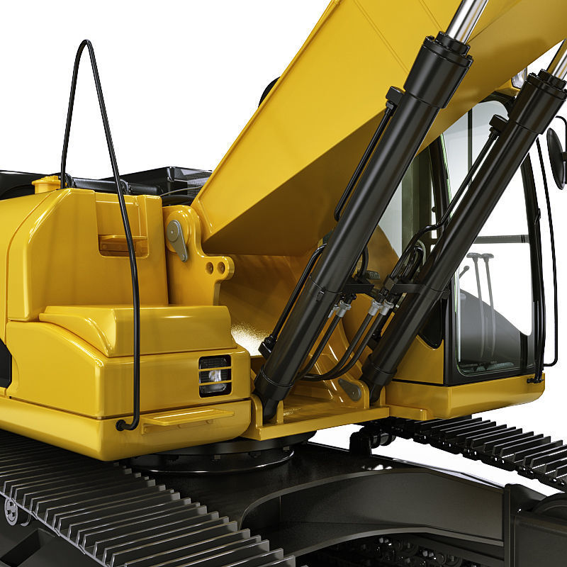Tracked Excavator 3D model_14