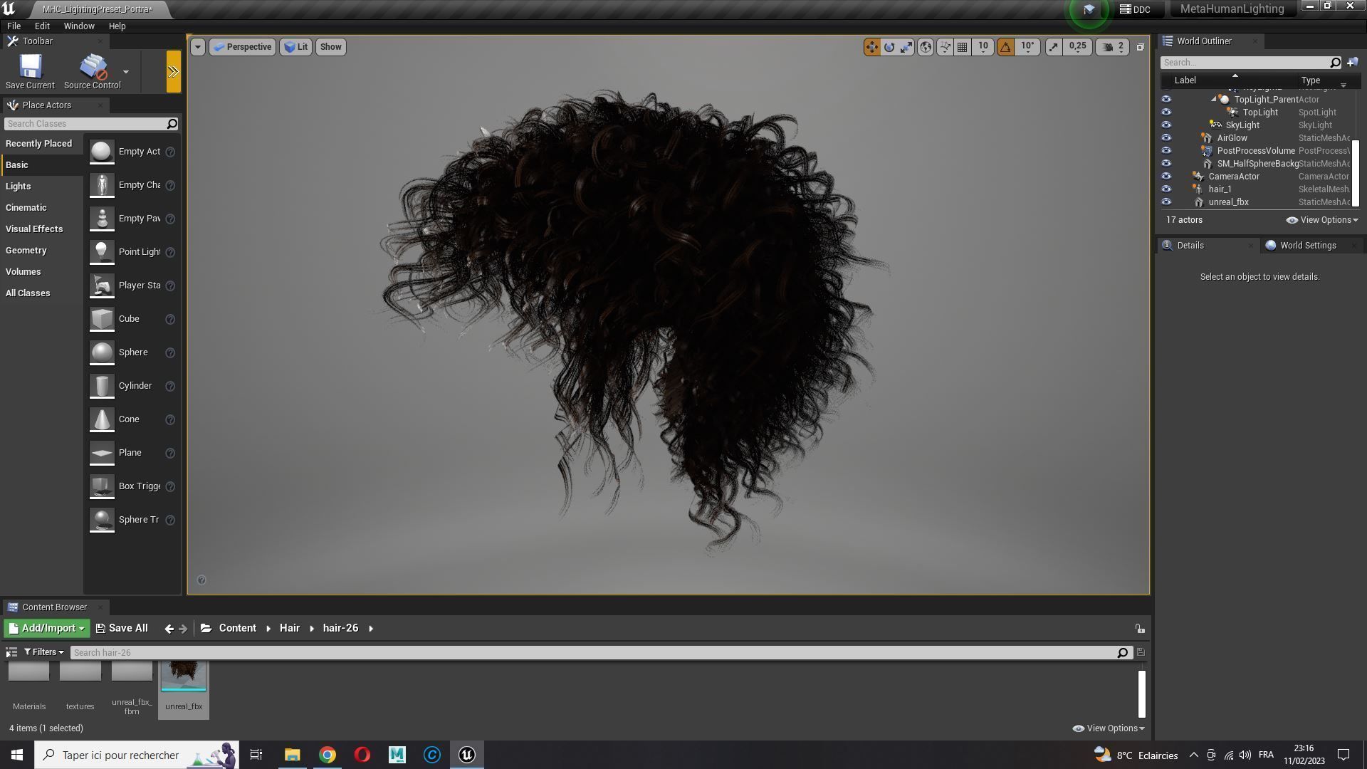 Realistic Hair man afro Low-poly 3D model_21