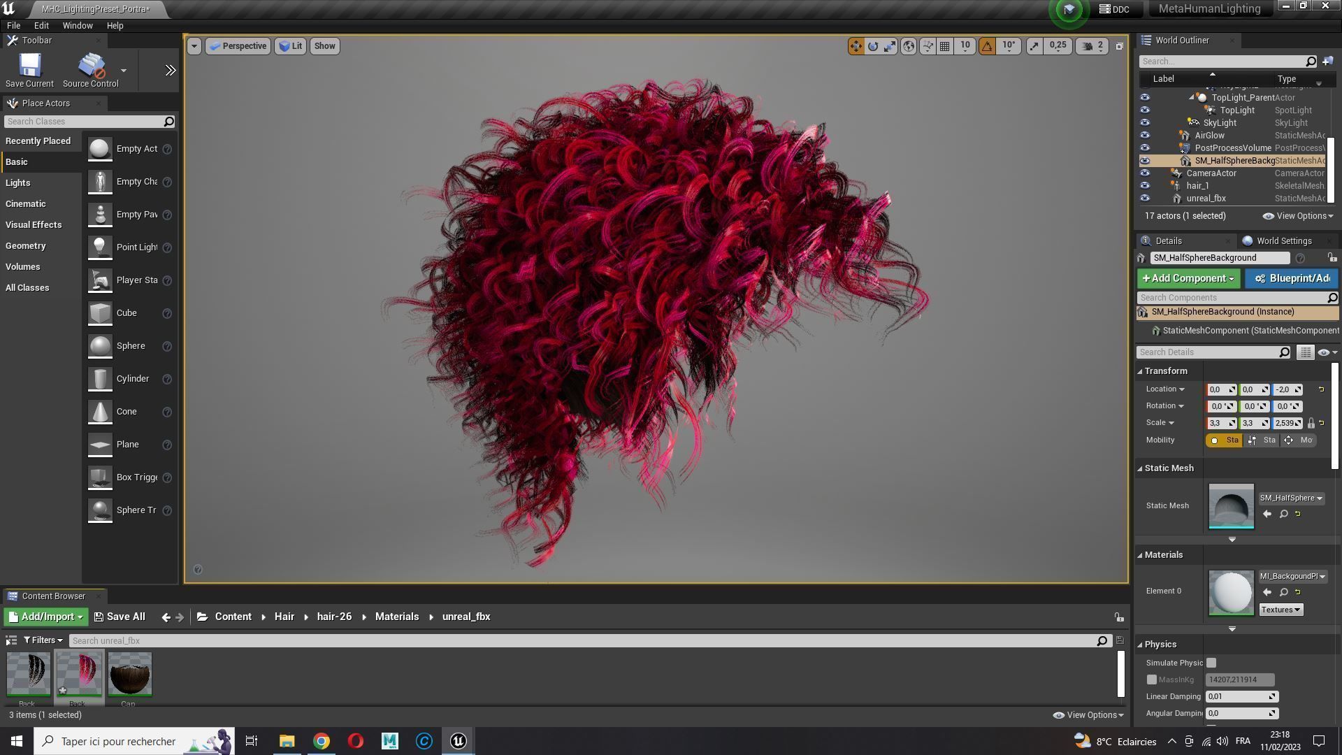 Realistic Hair man afro Low-poly 3D model_23