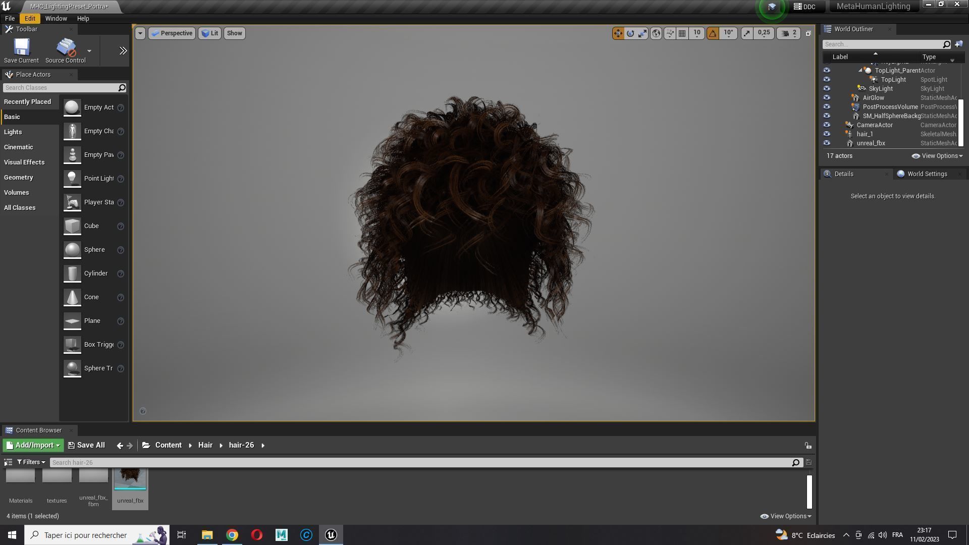 Realistic Hair man afro Low-poly 3D model_22
