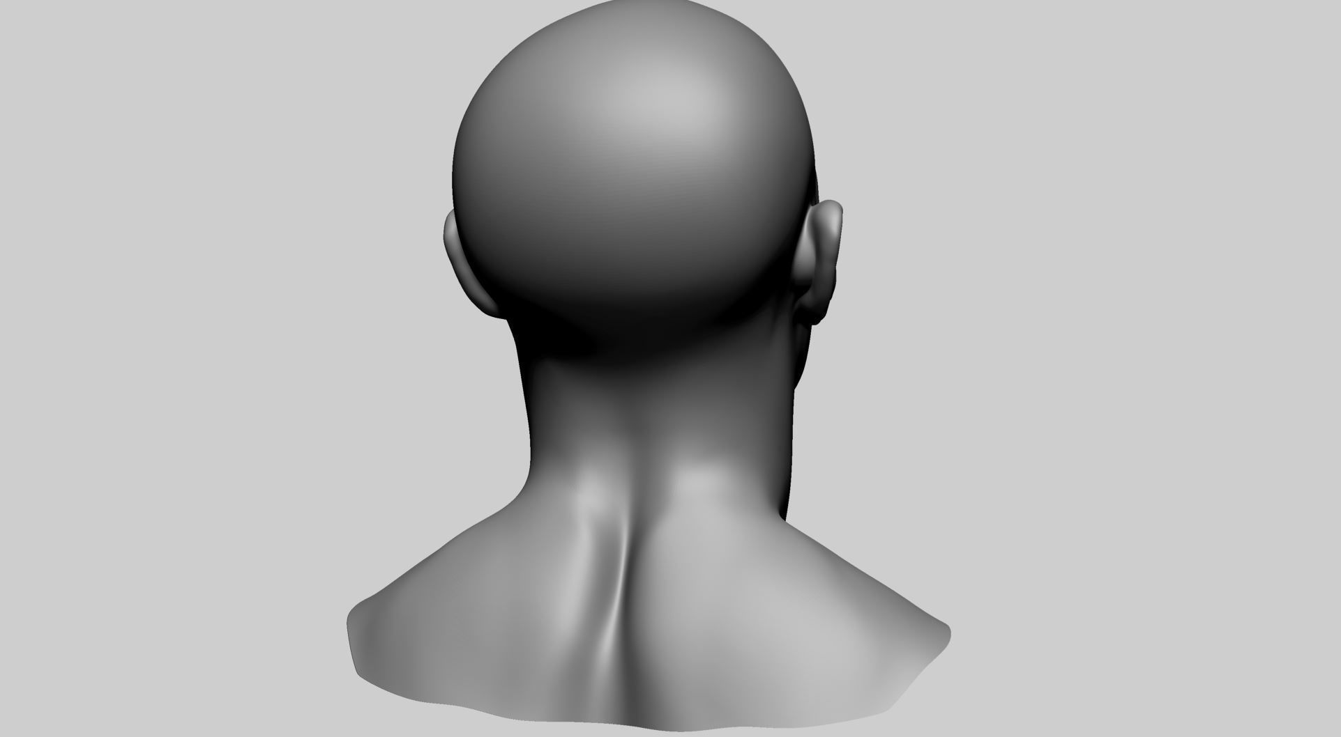 Base Male Head H 3D model_6