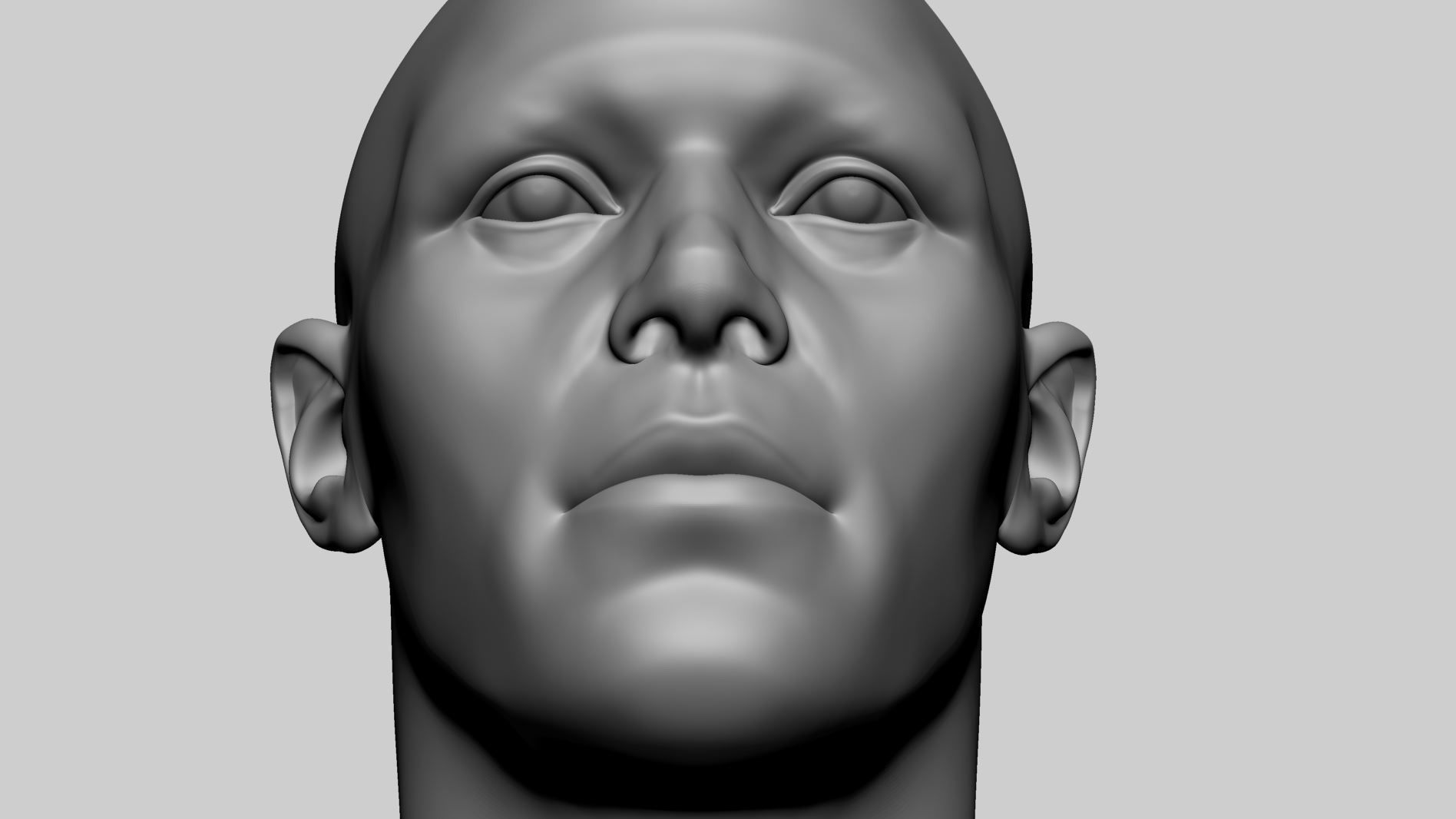 Base Male Head H 3D model_12