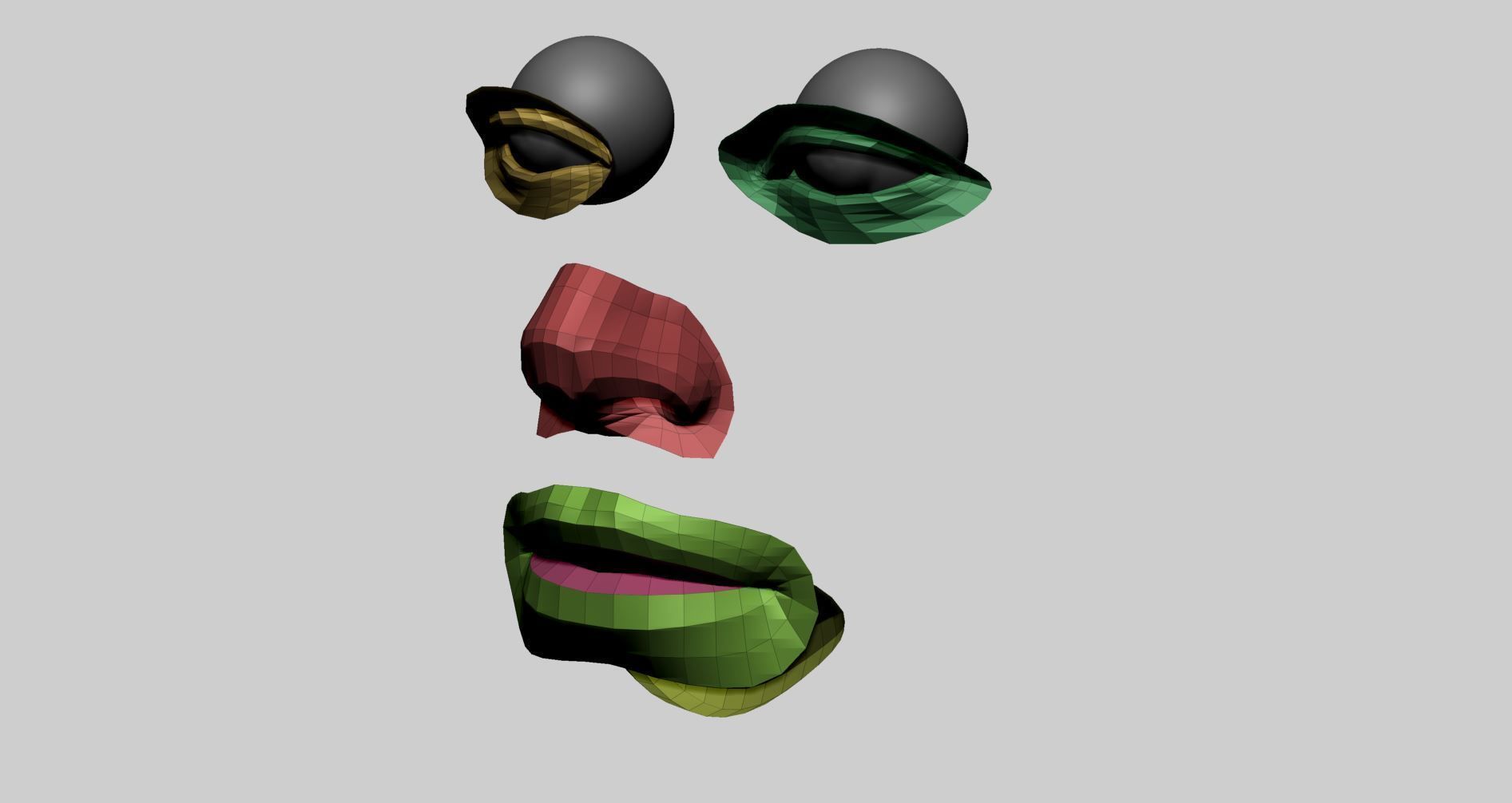 Base Male Head H 3D model_15