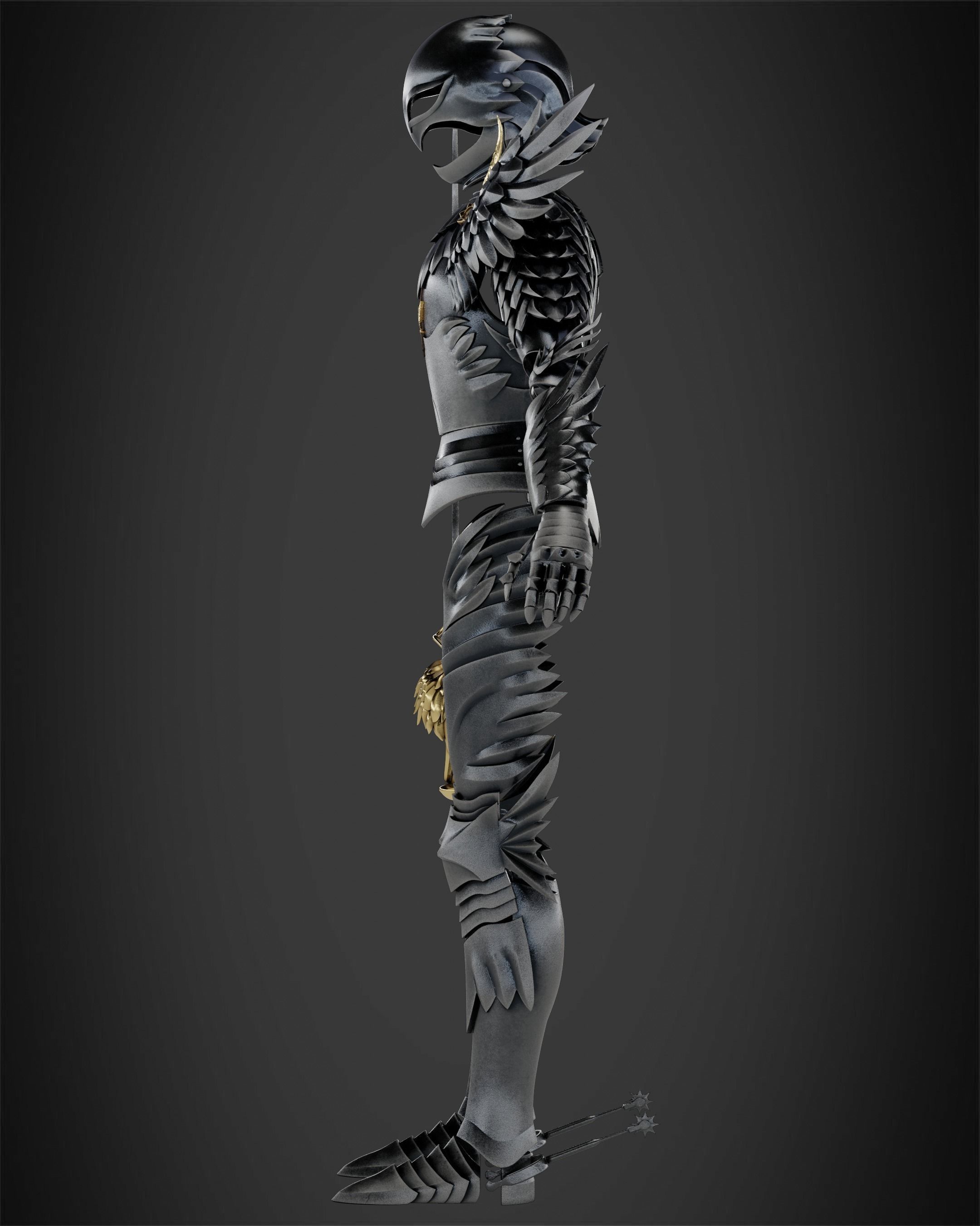 Berserk Griffith Full Armor and Sword for Cosplay 3D Model Collection_10