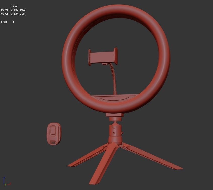 Ring Led Light 3D model_5