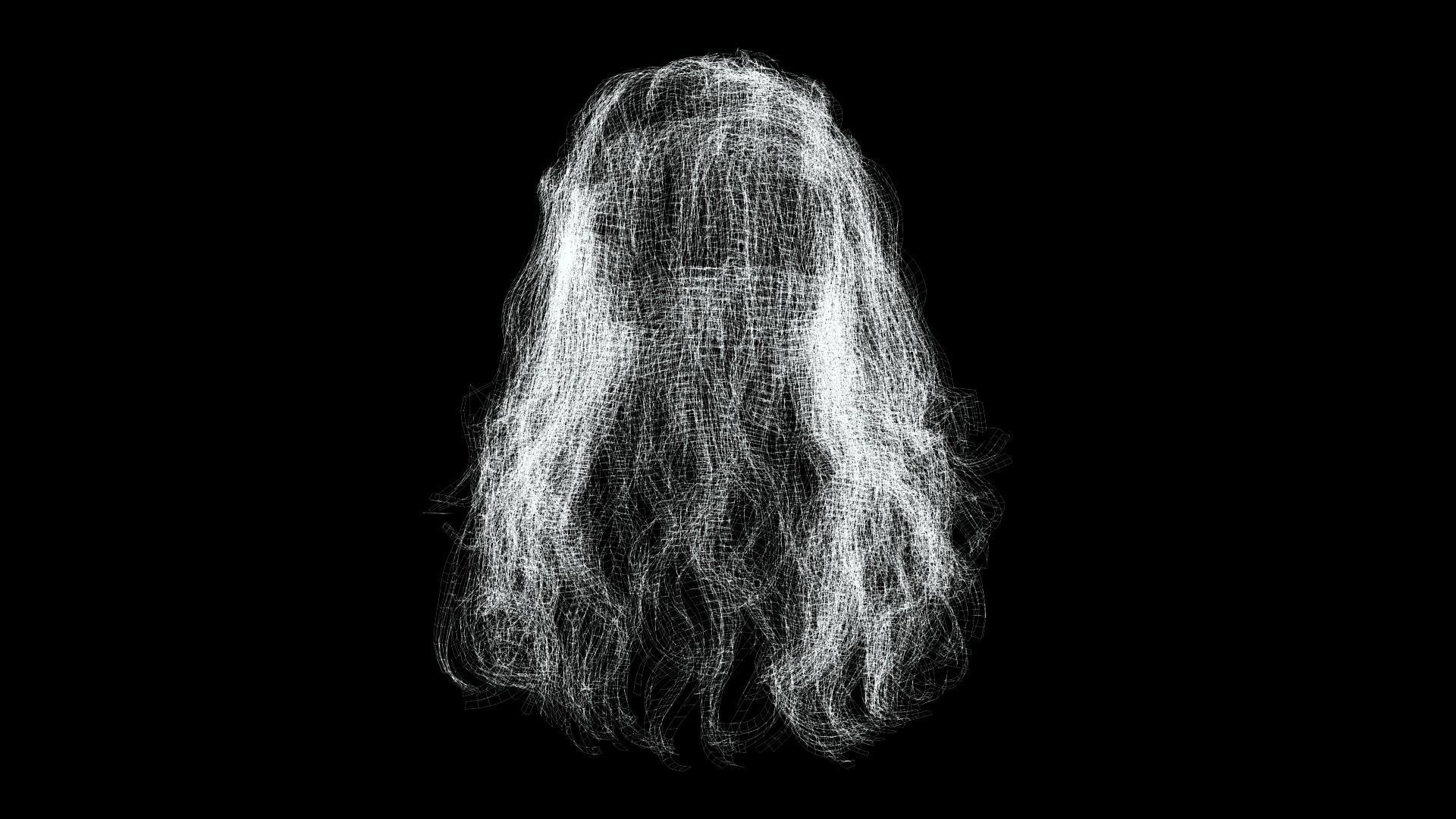 Realistic Long Hair Man Low-poly 3D model_12